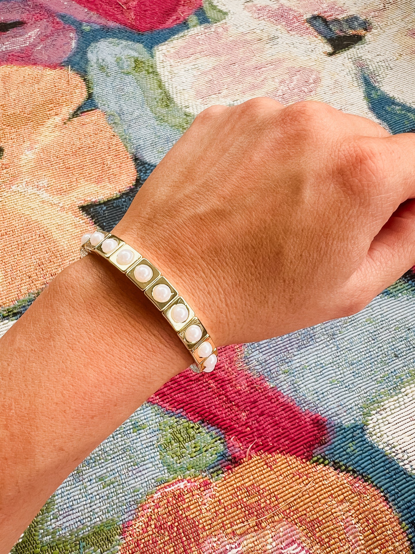 Maeve Bracelet - Gold + Pearl