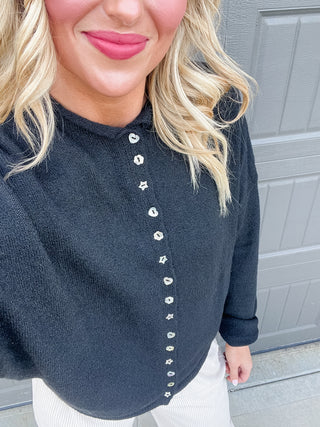 Piper Cardigan - Black Mix Match Buttons *LIMITED EDITION*
