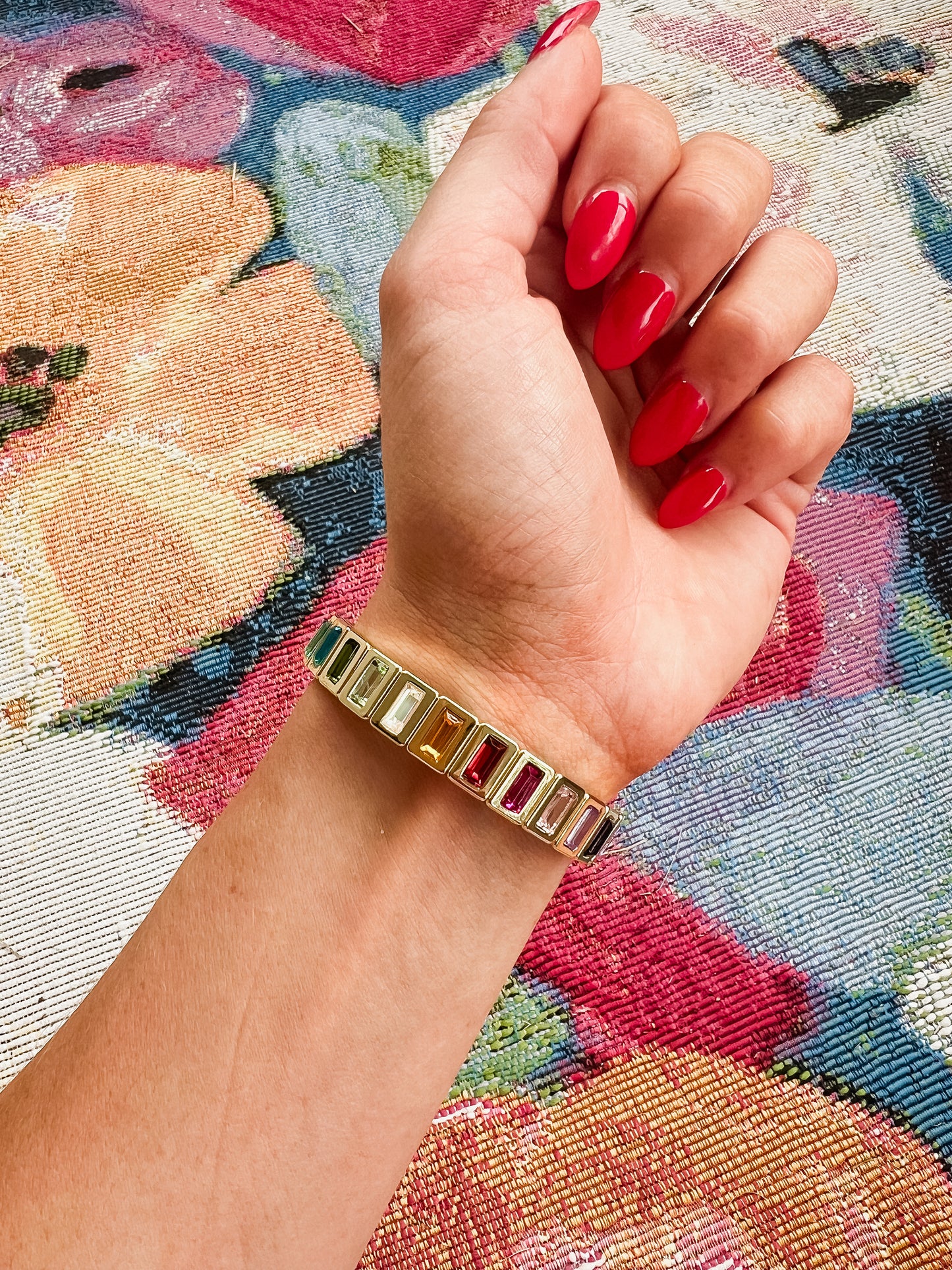 Penelope Bracelet - Gold Rainbow