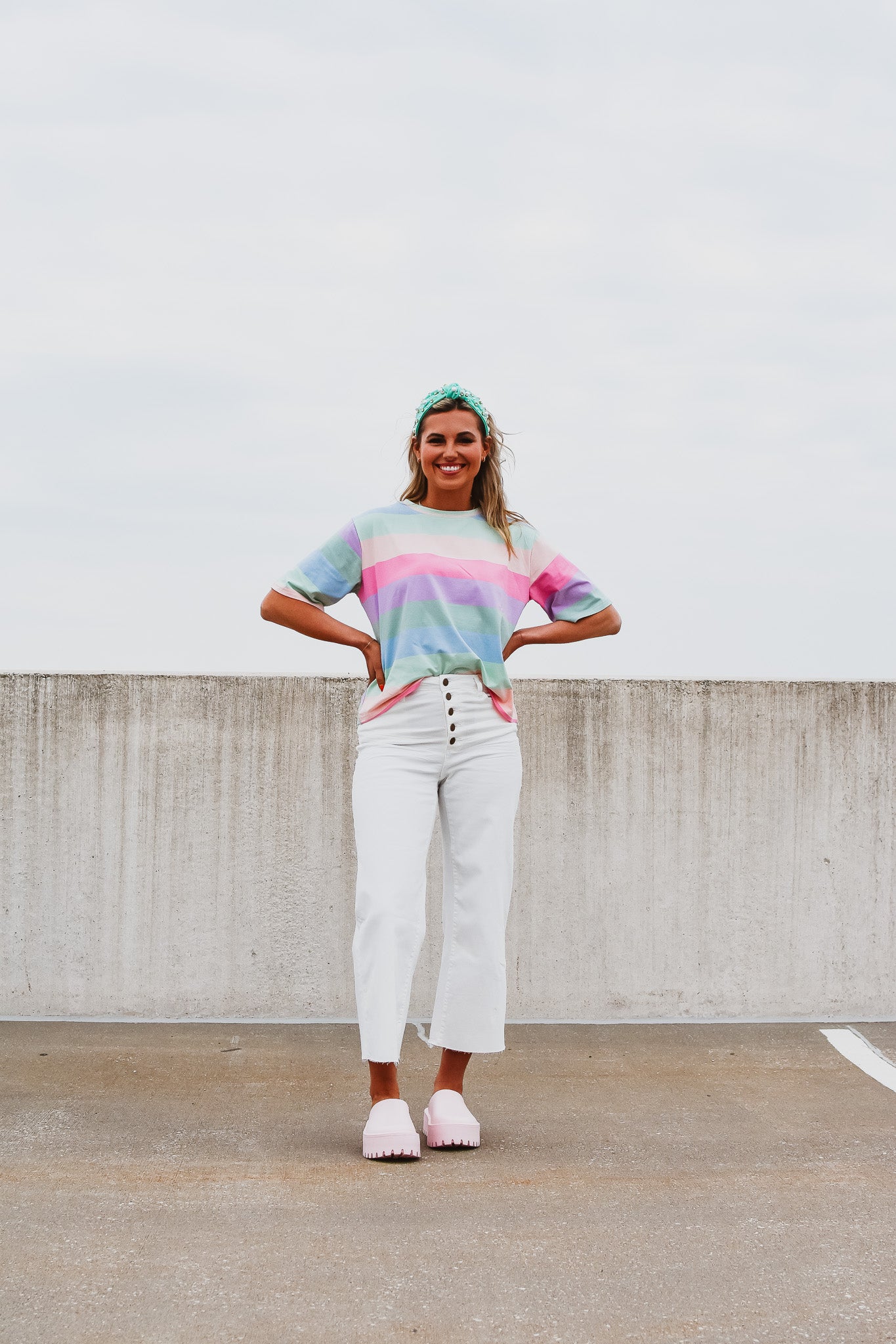White Button Fly Pants -RESTOCK