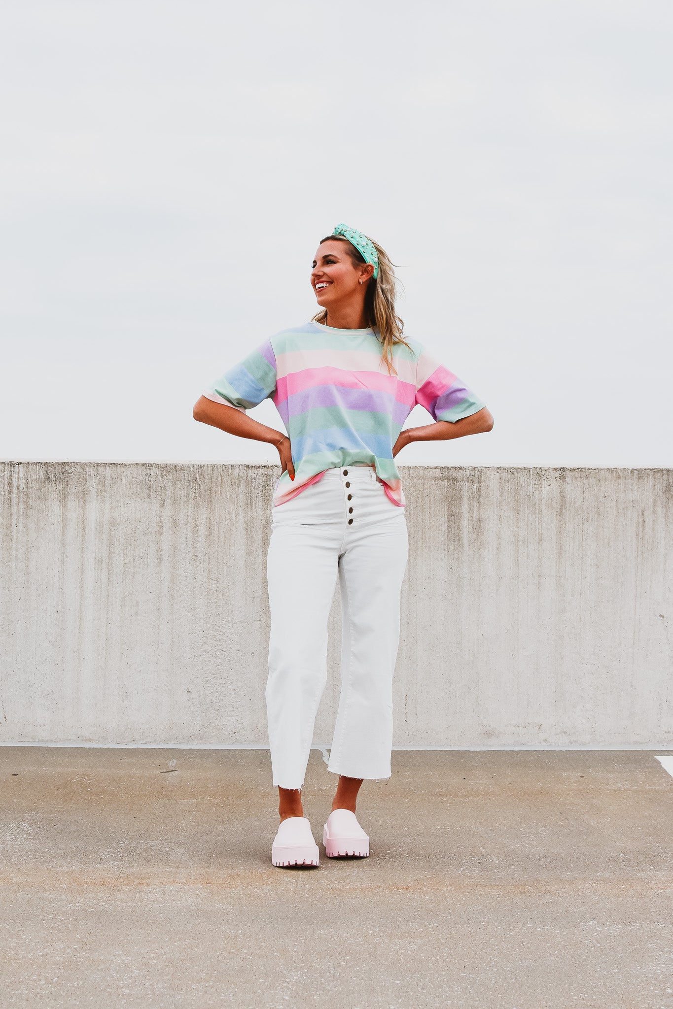 White Button Fly Pants -RESTOCK
