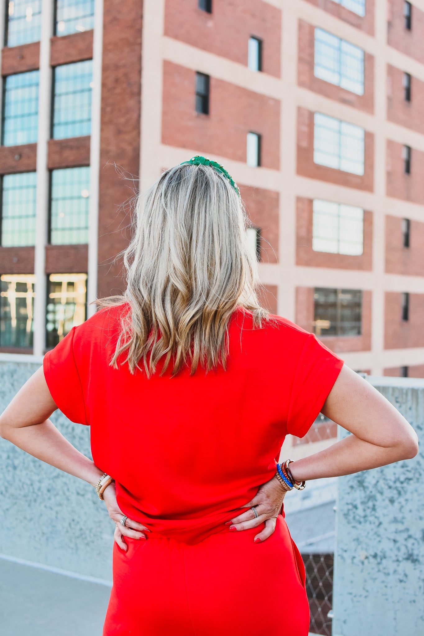 Nicole Short Sleeve Top in Red