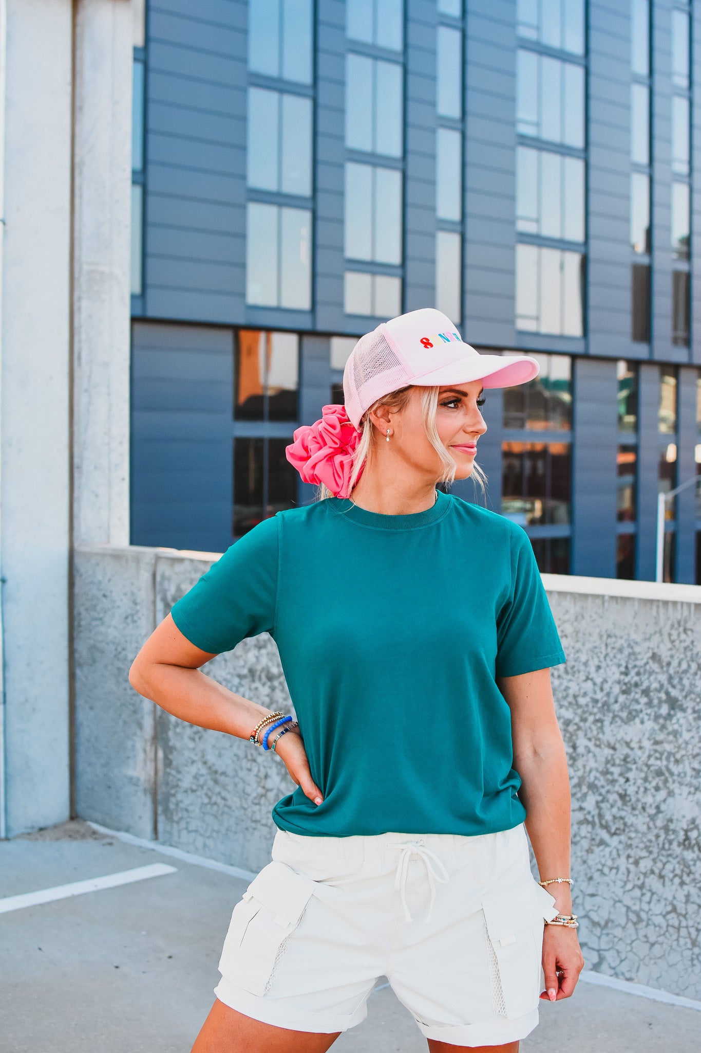 Kate Classic Boxy Fit Tee in Teal