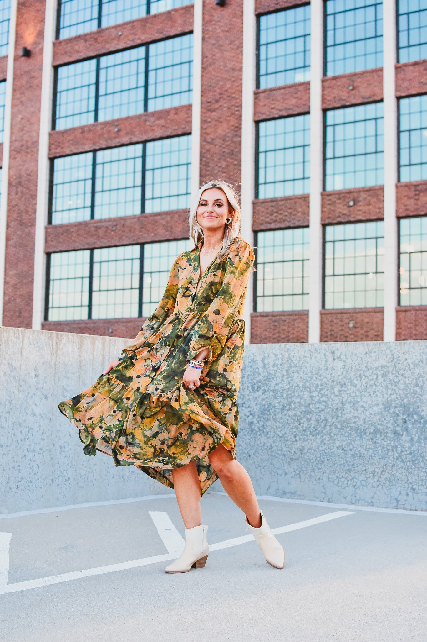 Emery Floral Midi Dress