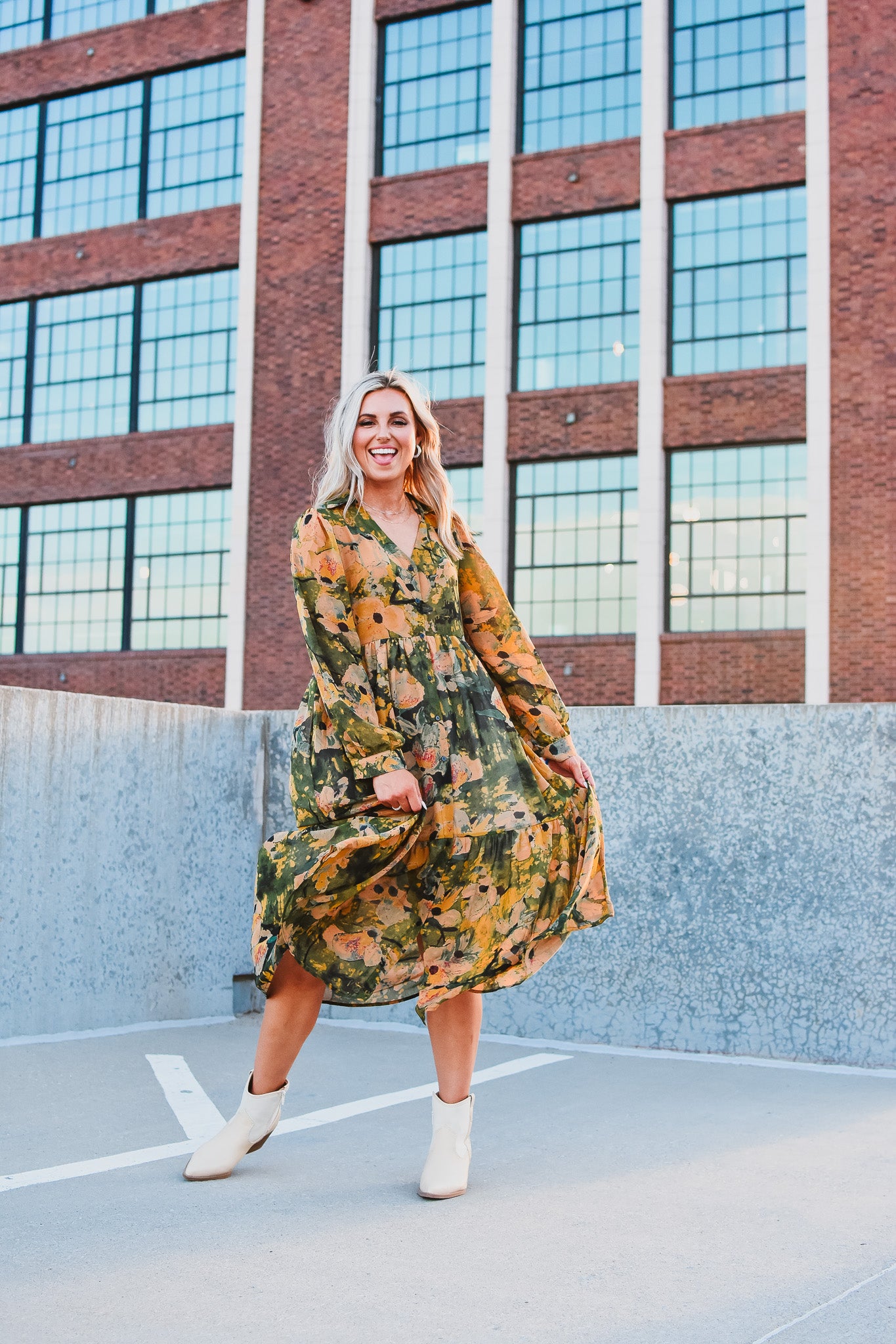 Emery Floral Midi Dress