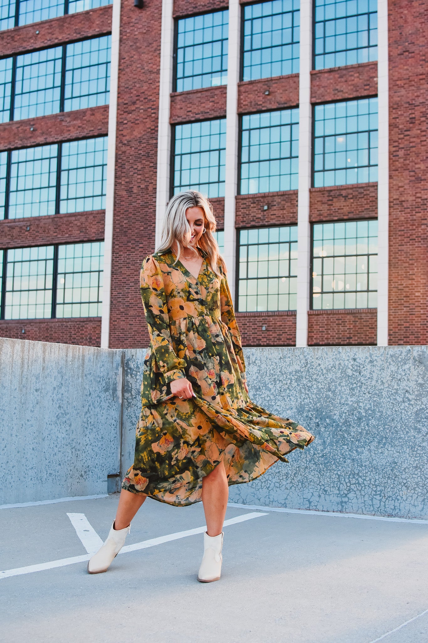 Emery Floral Midi Dress