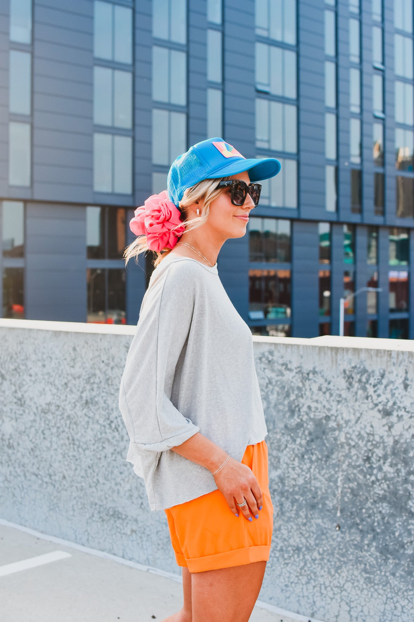 Halsey Shorts in Orange