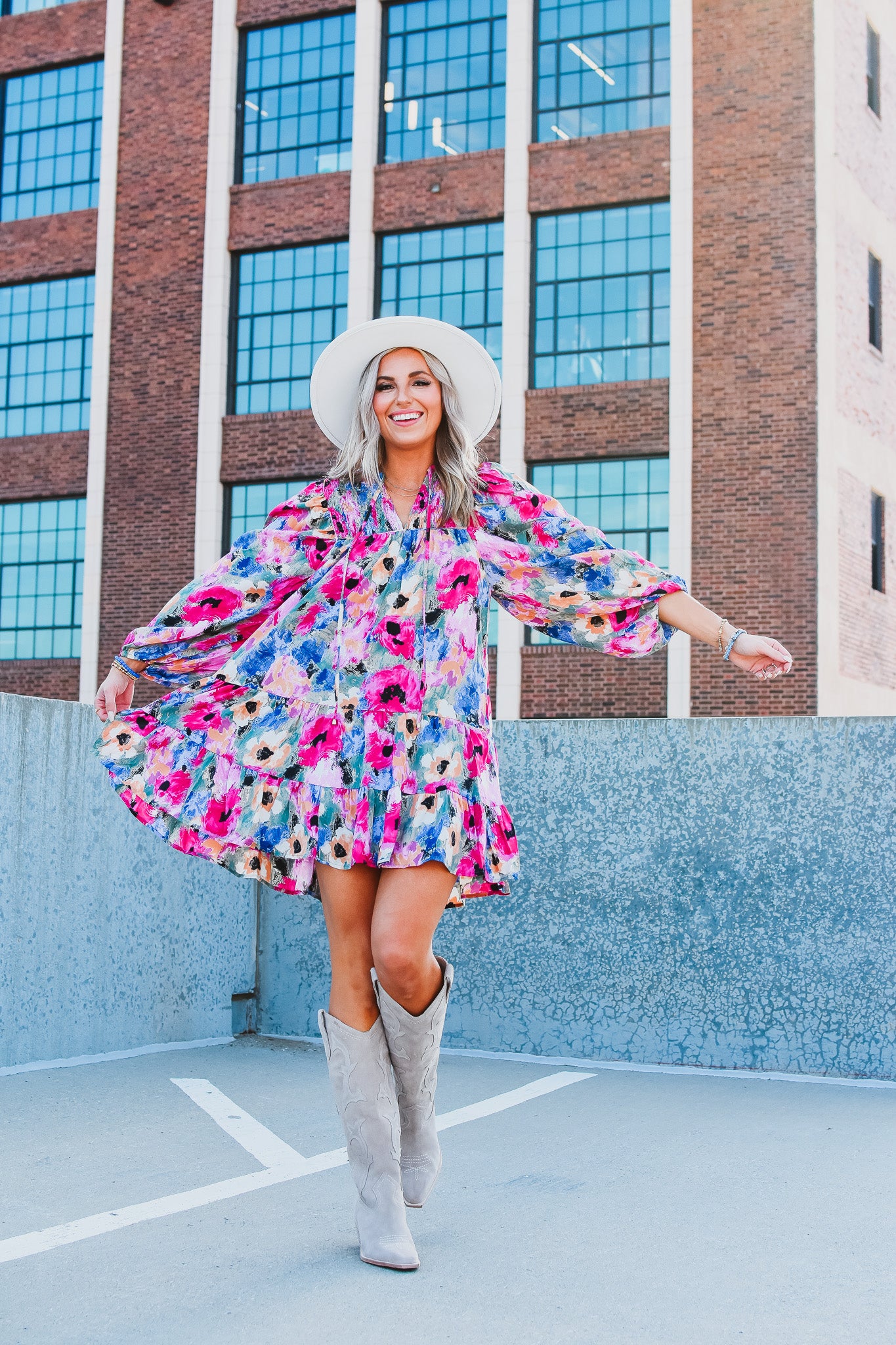Weslie Floral Mini Dress