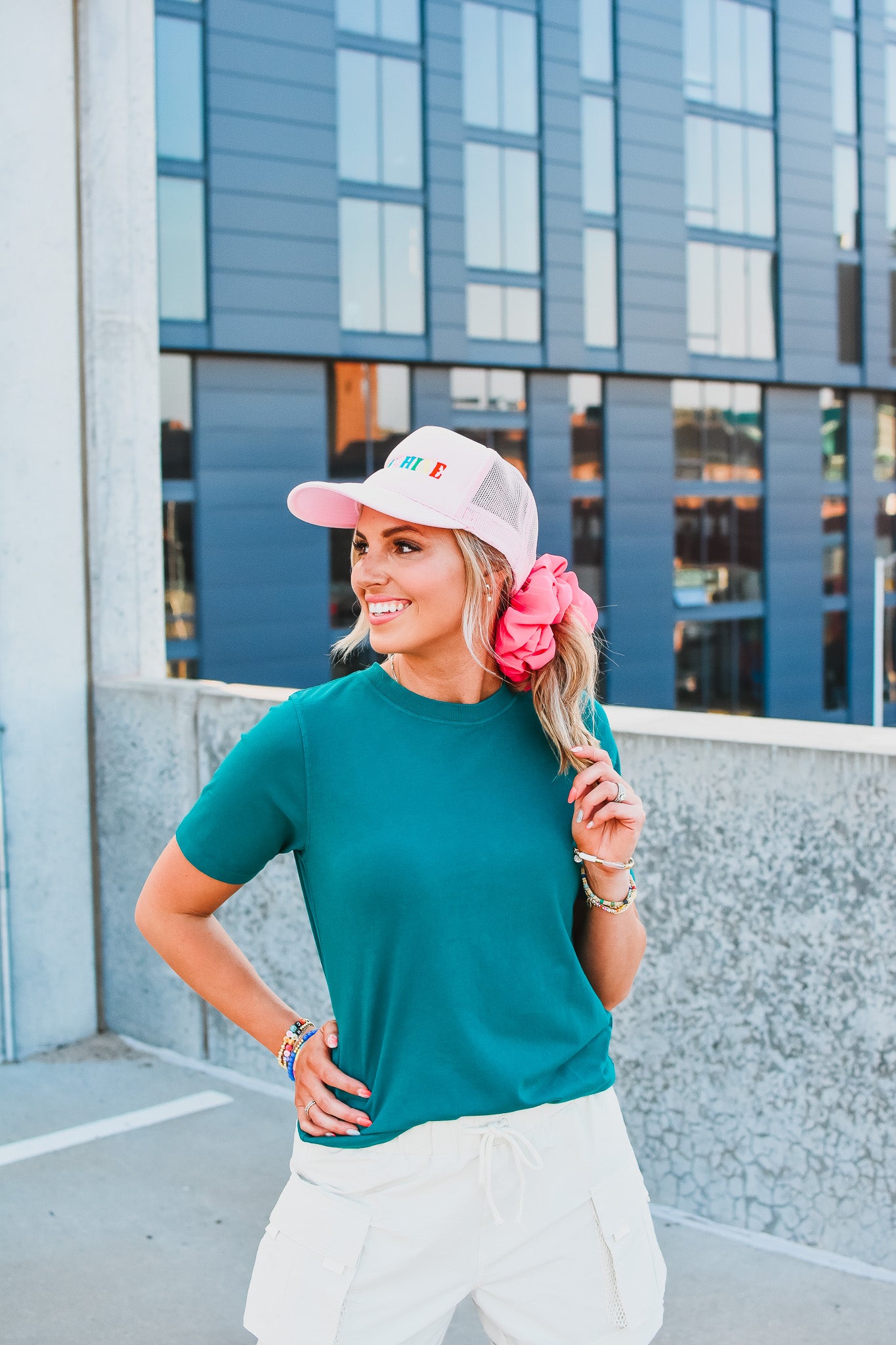 Kate Classic Boxy Fit Tee in Teal
