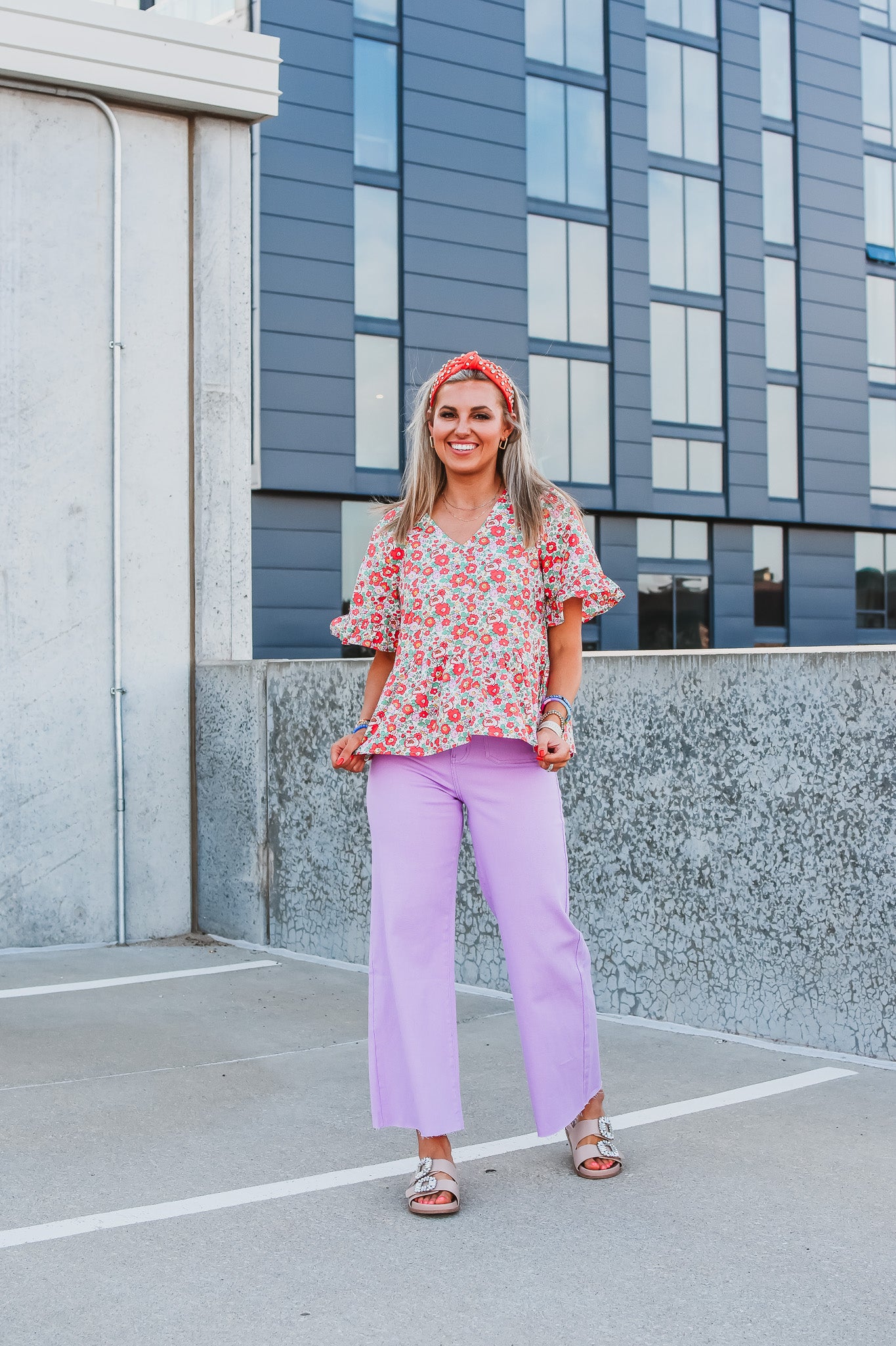 Perry Wide Leg Denim in Lilac
