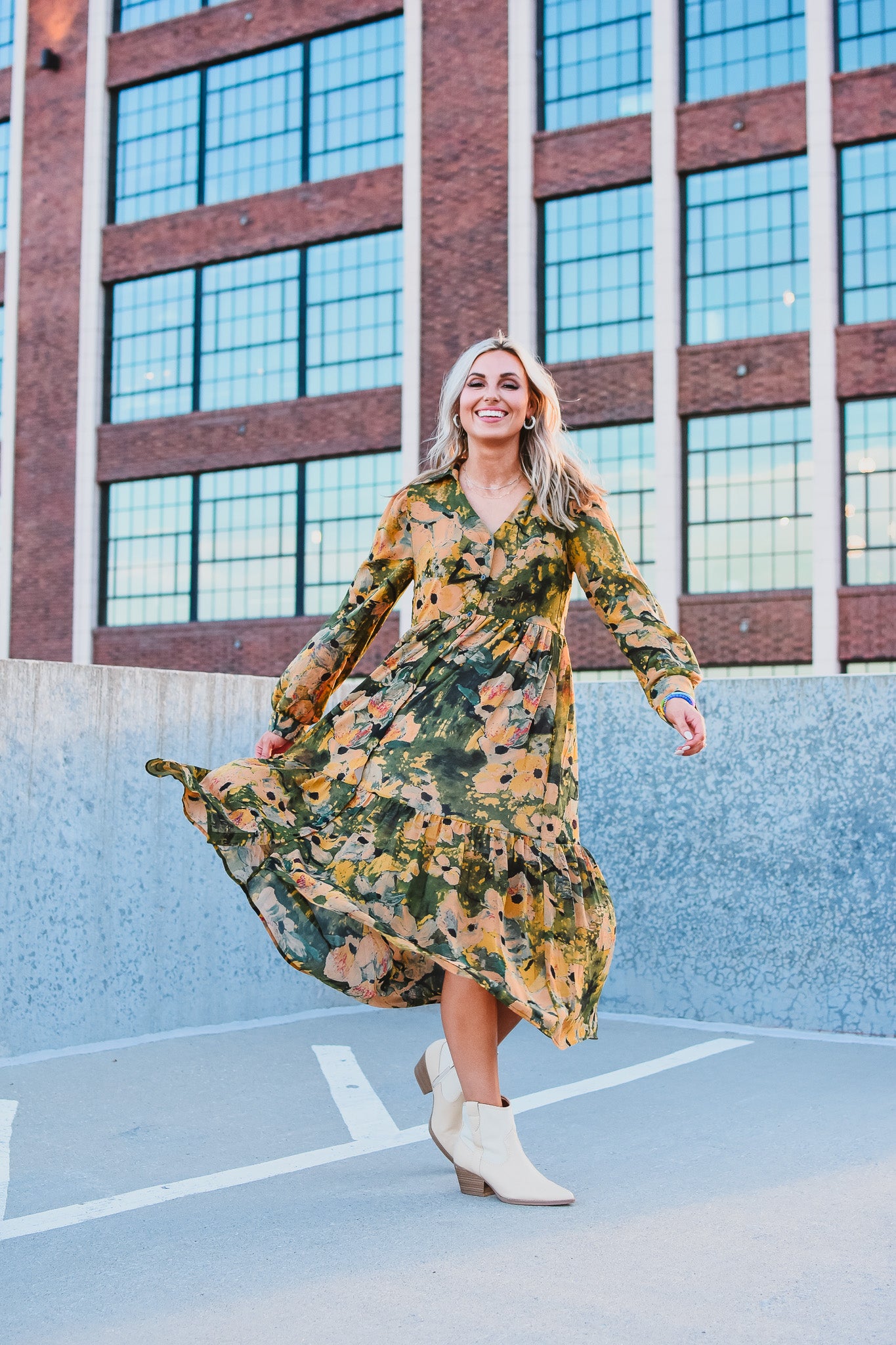 Emery Floral Midi Dress