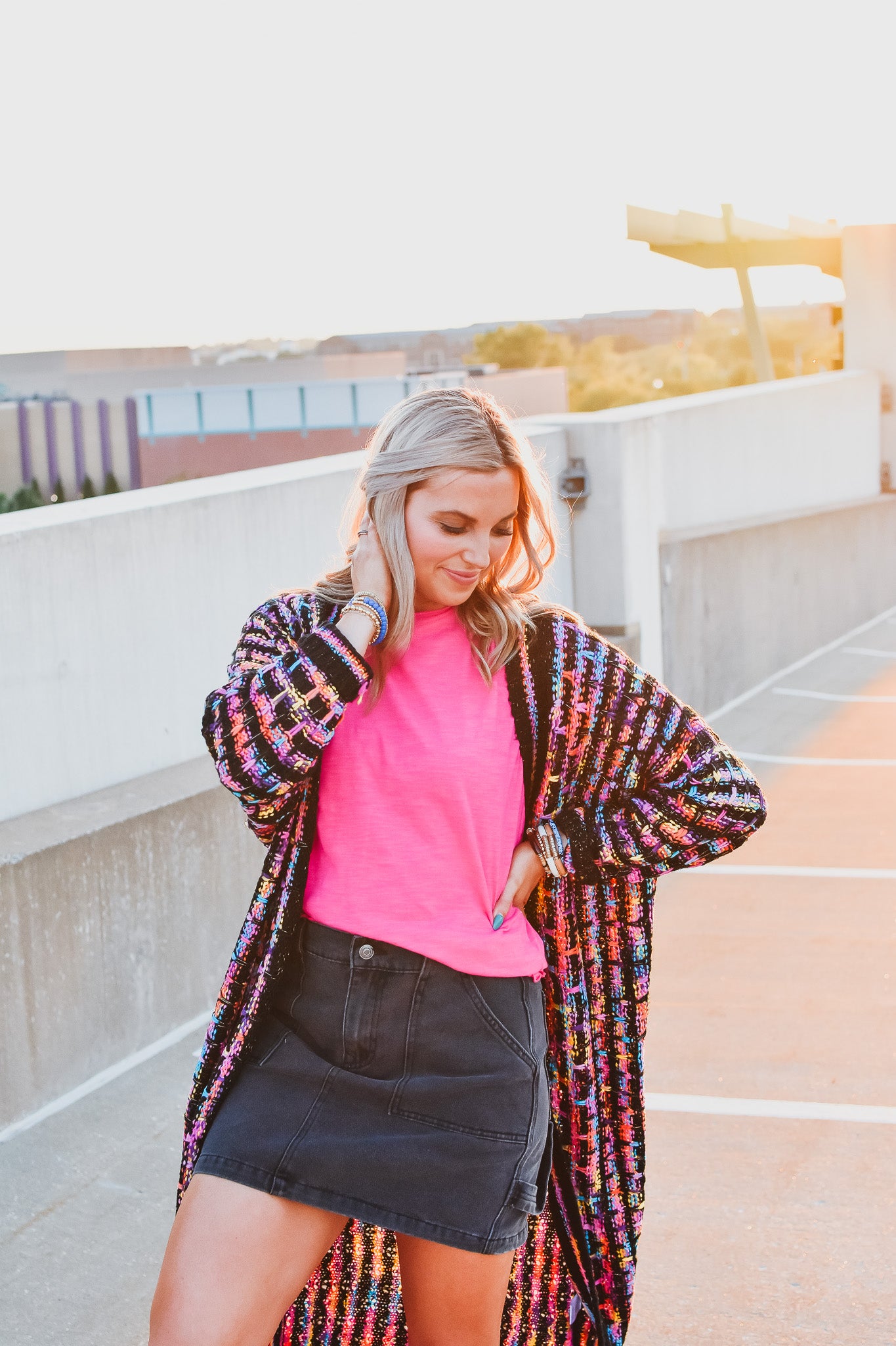 Jerika Metallic Cardigan