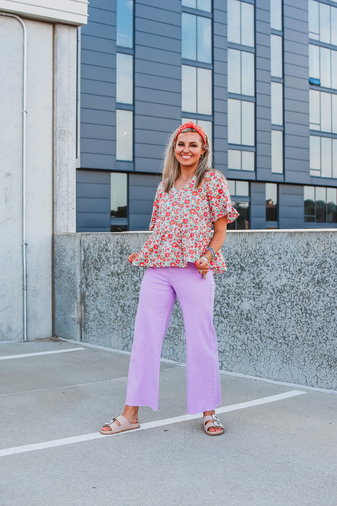 Perry Wide Leg Denim in Lilac