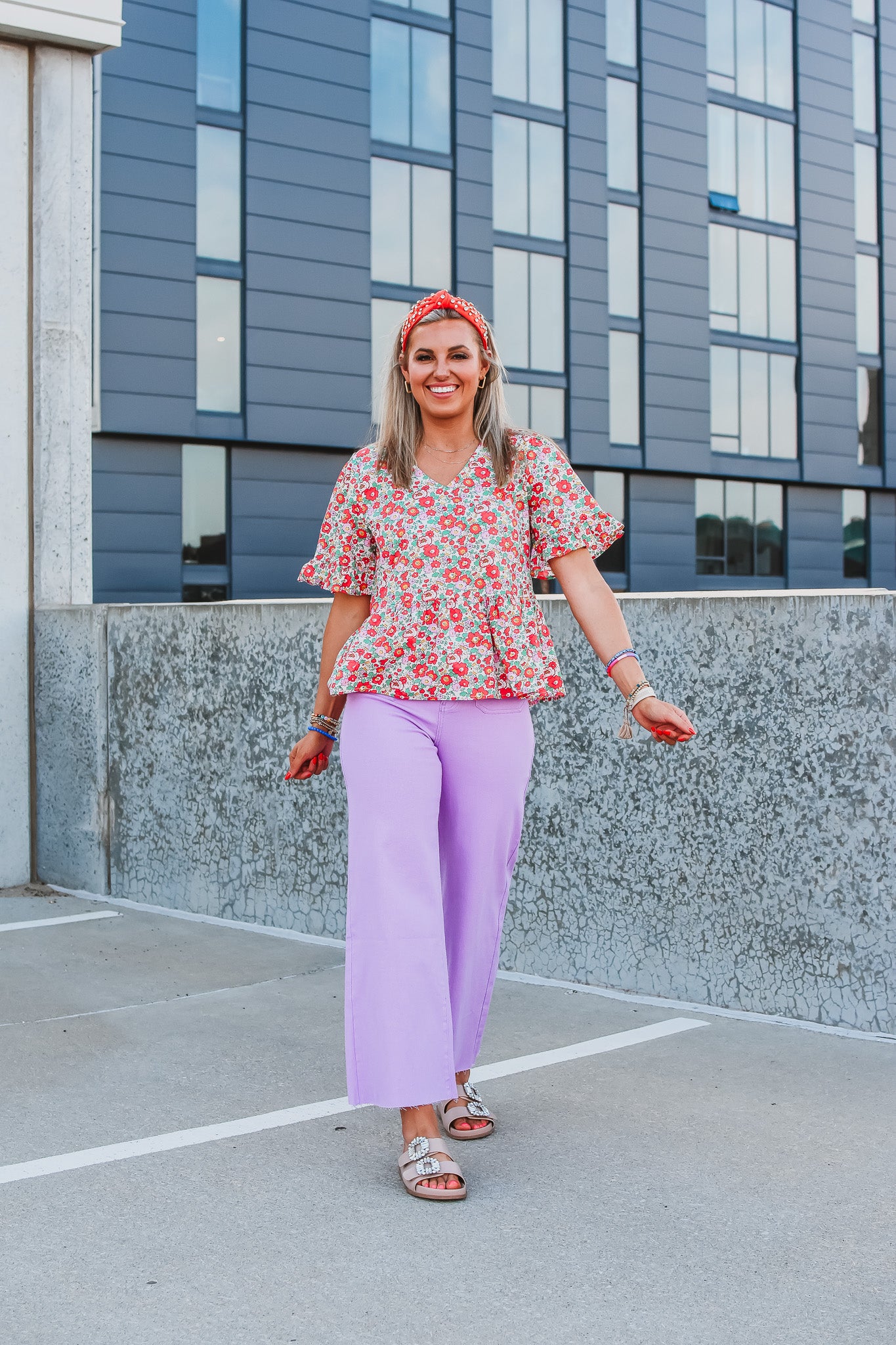 Perry Wide Leg Denim in Lilac