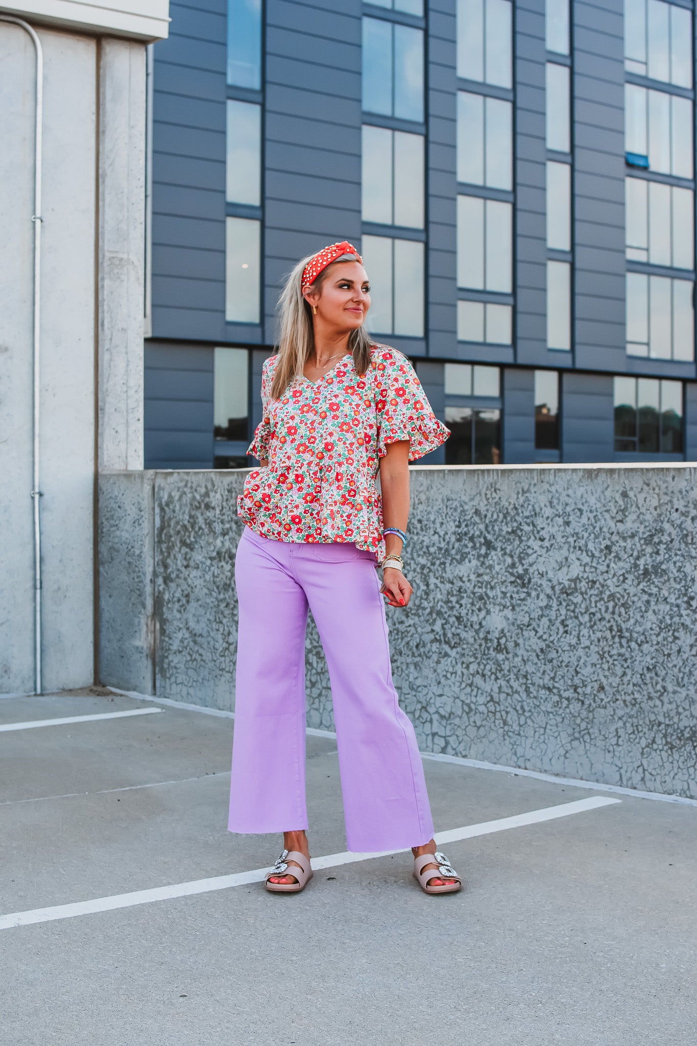 Perry Wide Leg Denim in Lilac