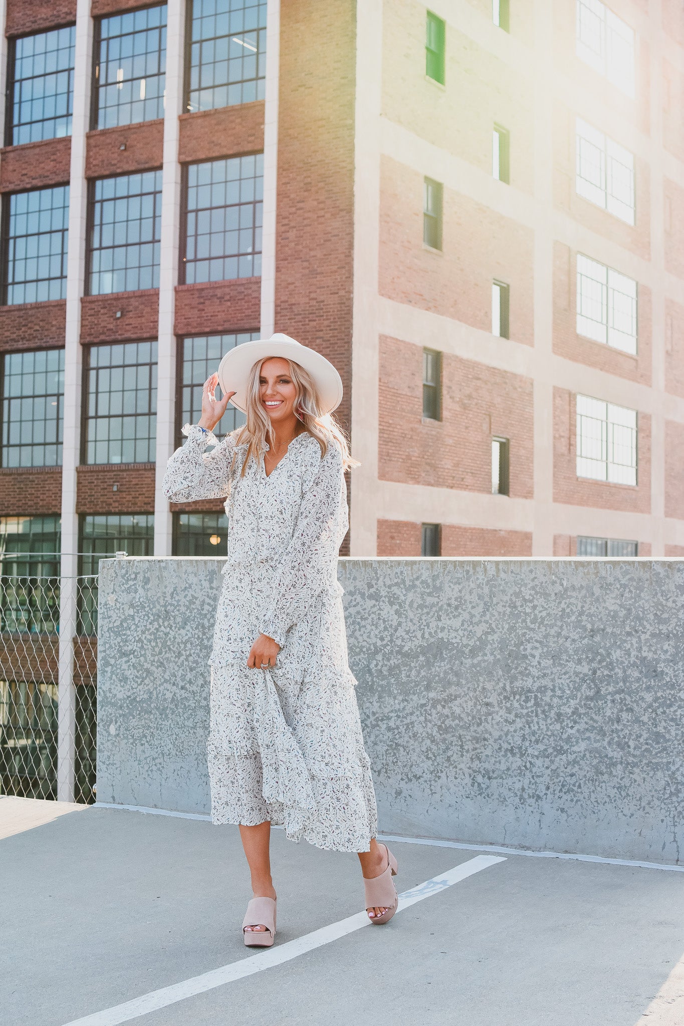 Abbey Floral Midi Dress
