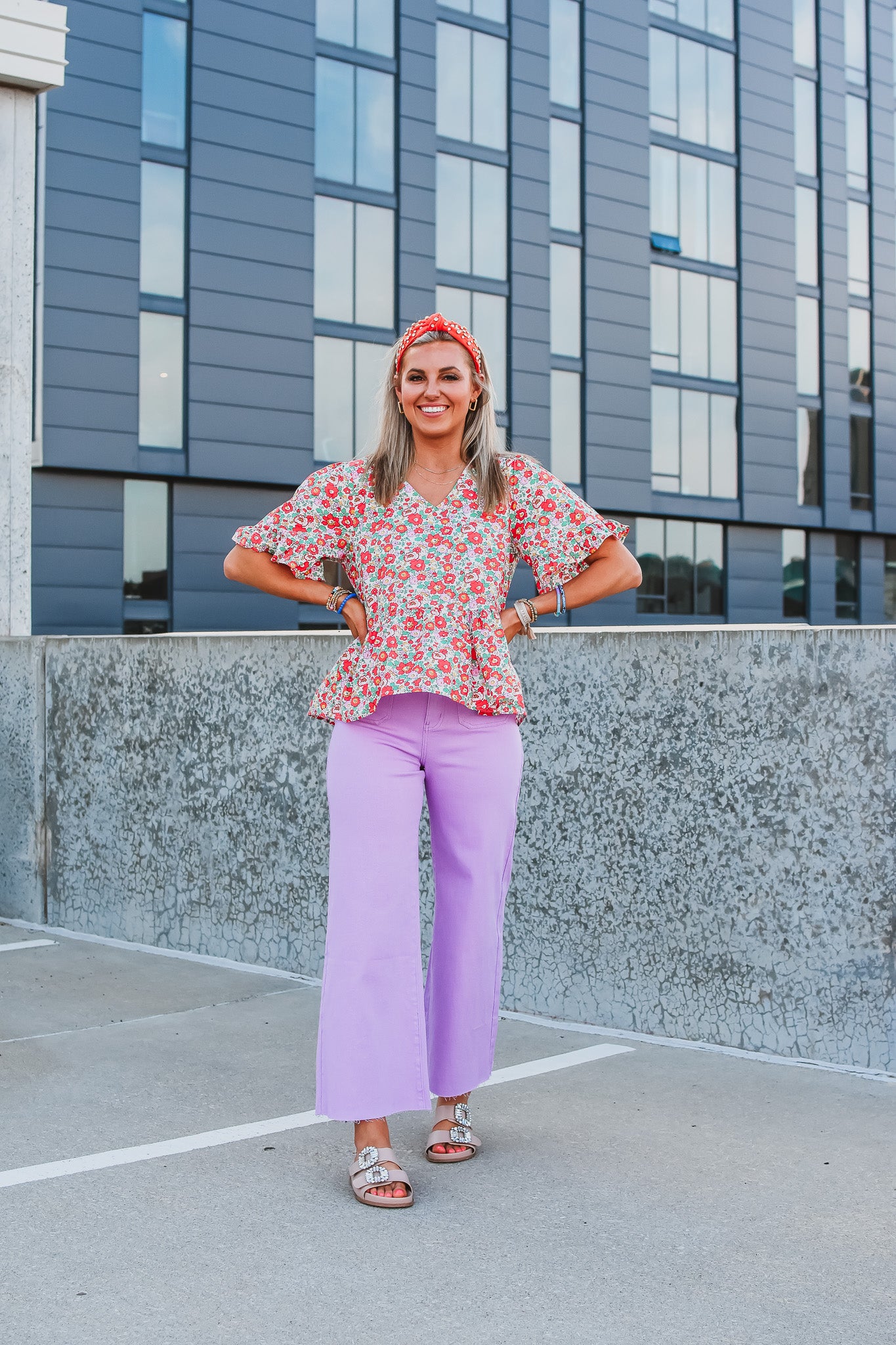 Perry Wide Leg Denim in Lilac
