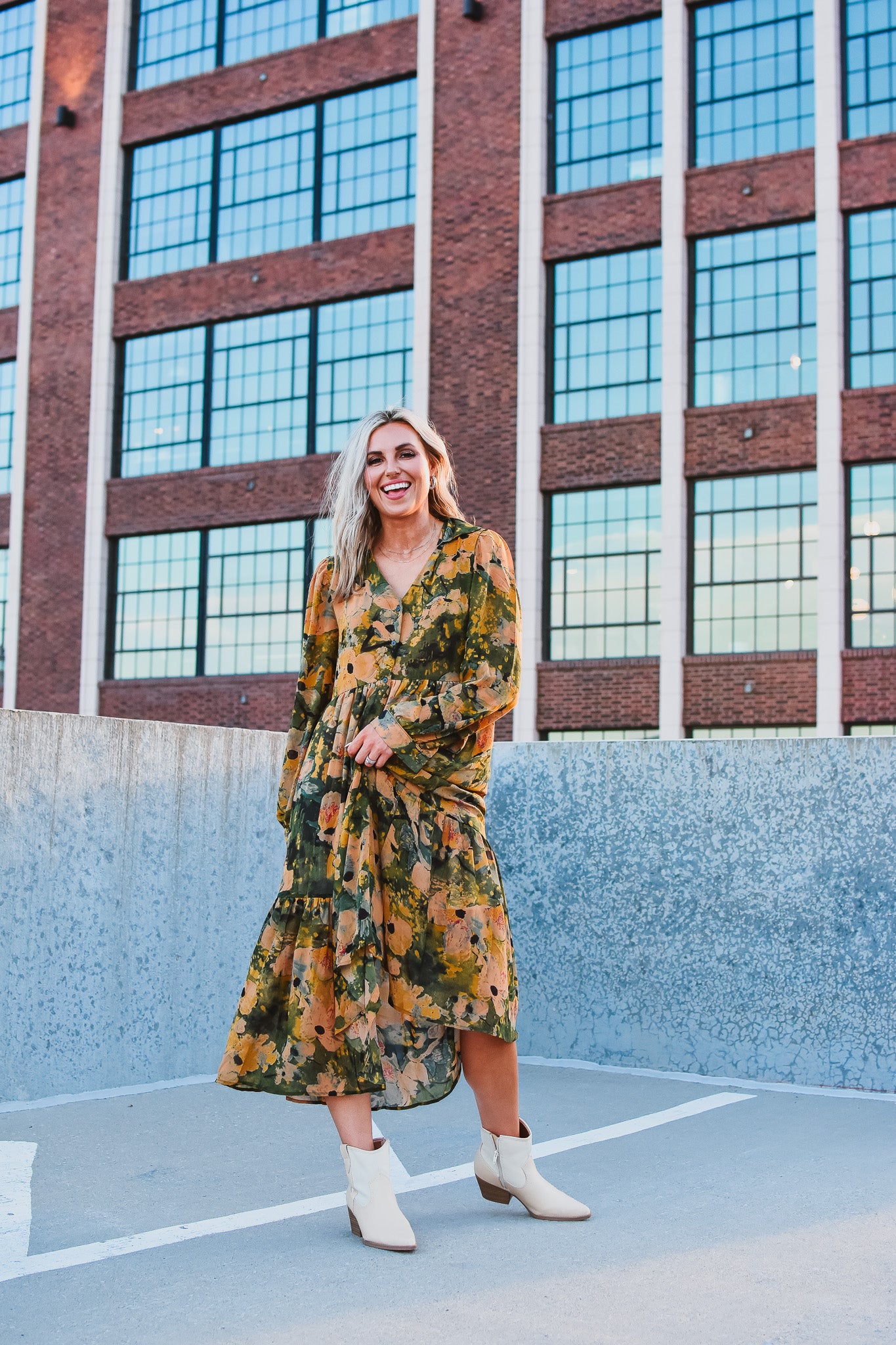 Emery Floral Midi Dress