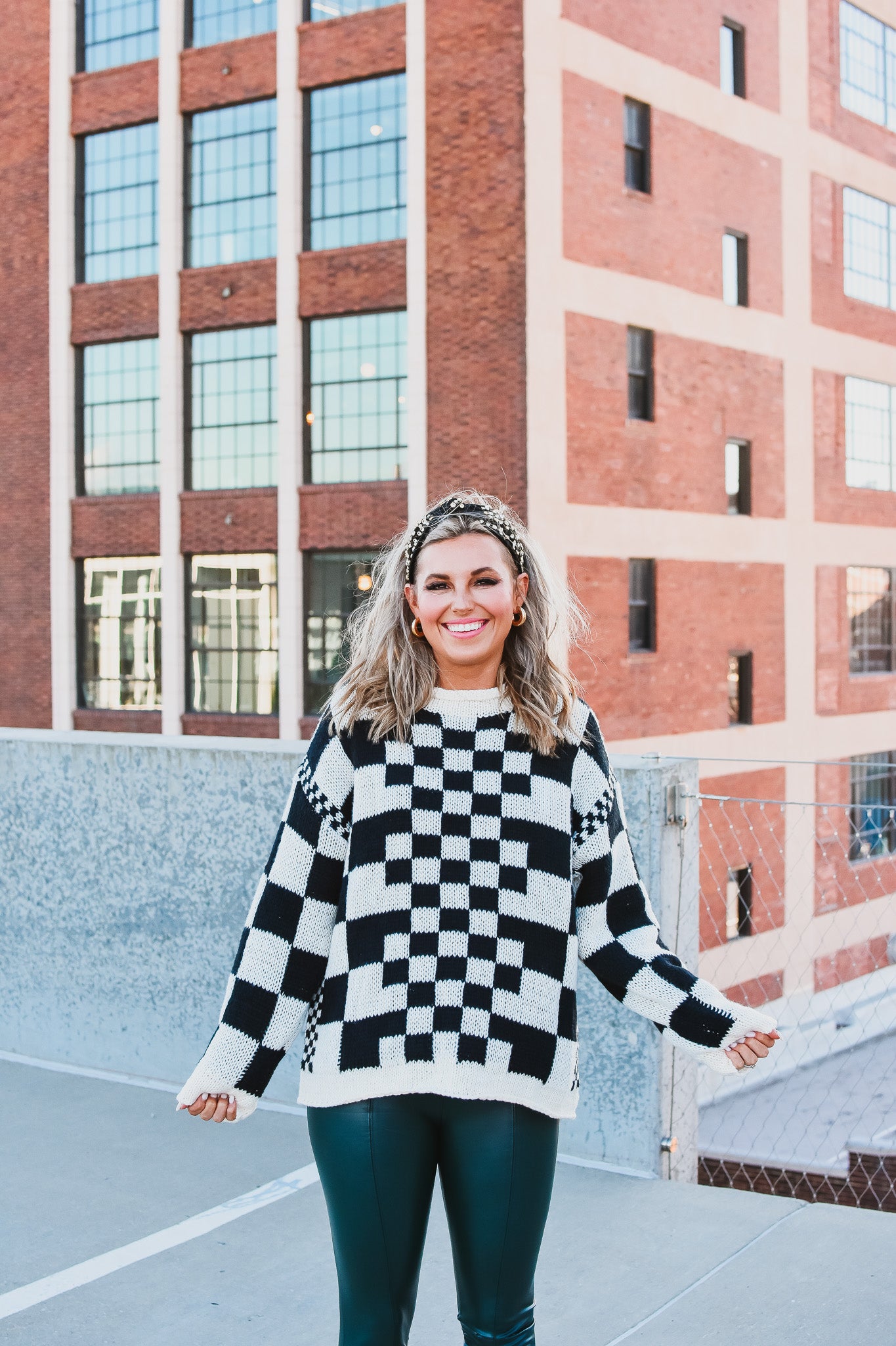 Georgia Checkered Sweater