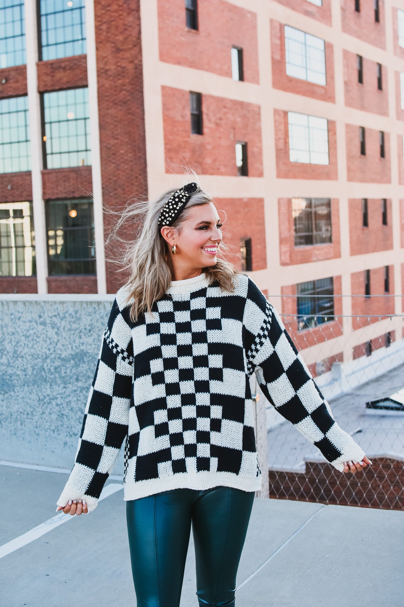 Georgia Checkered Sweater