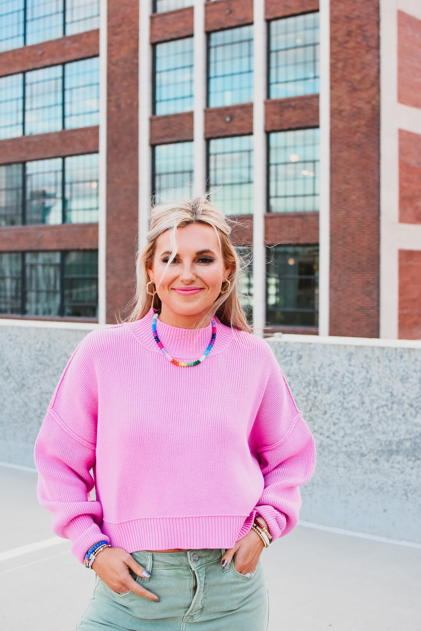 Madi Sweater in Pink
