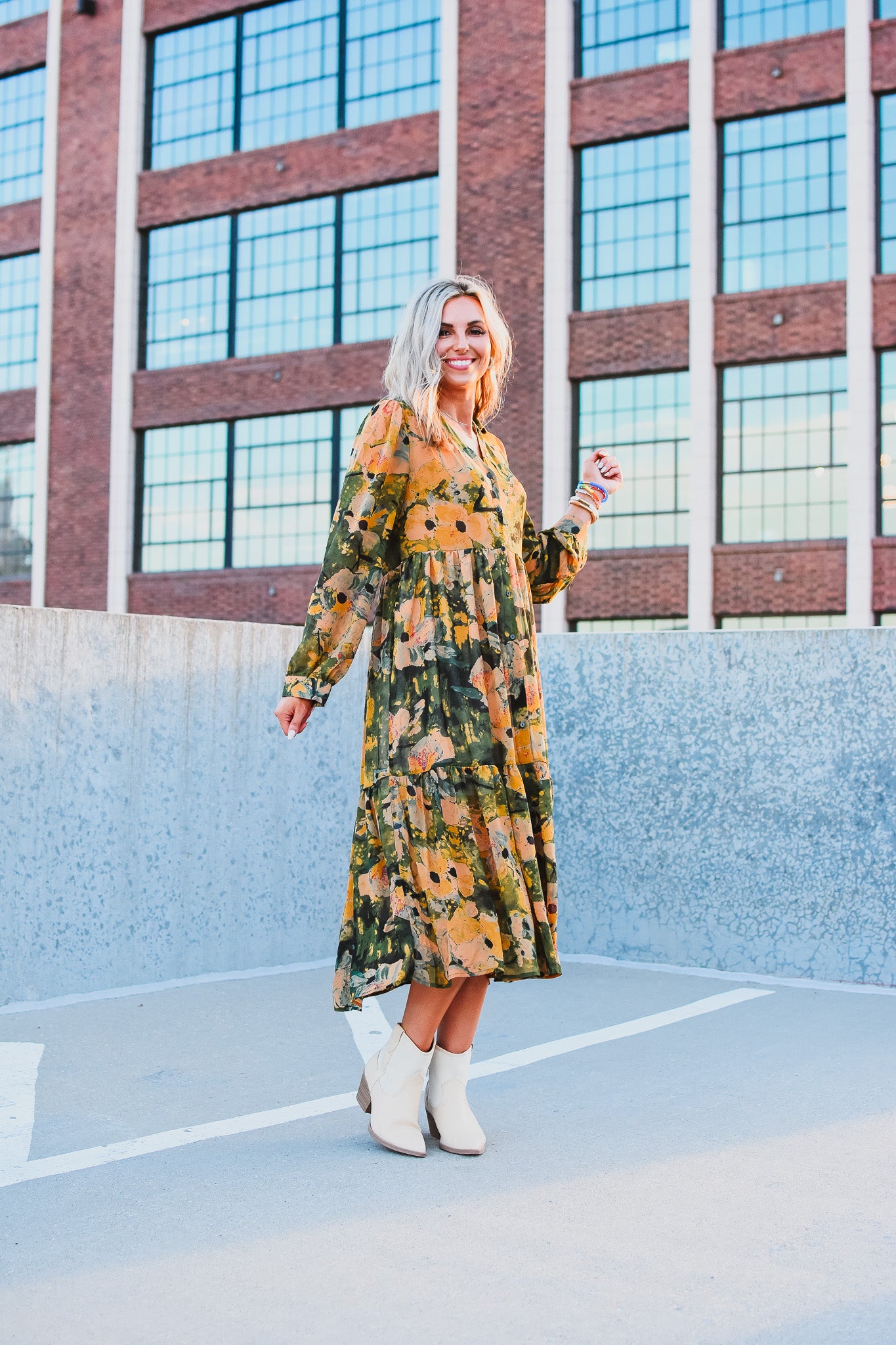 Emery Floral Midi Dress