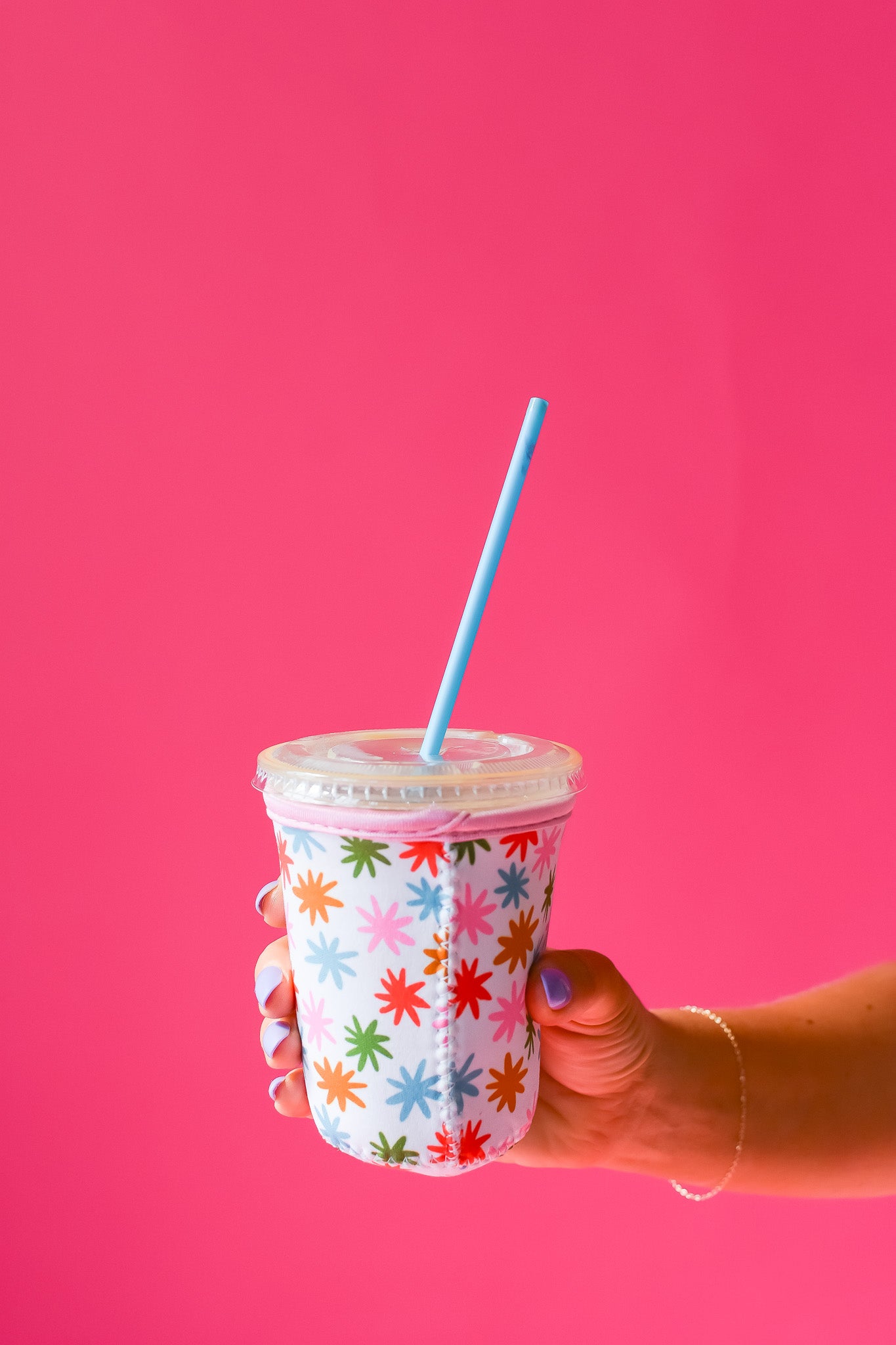 Coffee Sleeve 16 oz - Rainbow Stars
