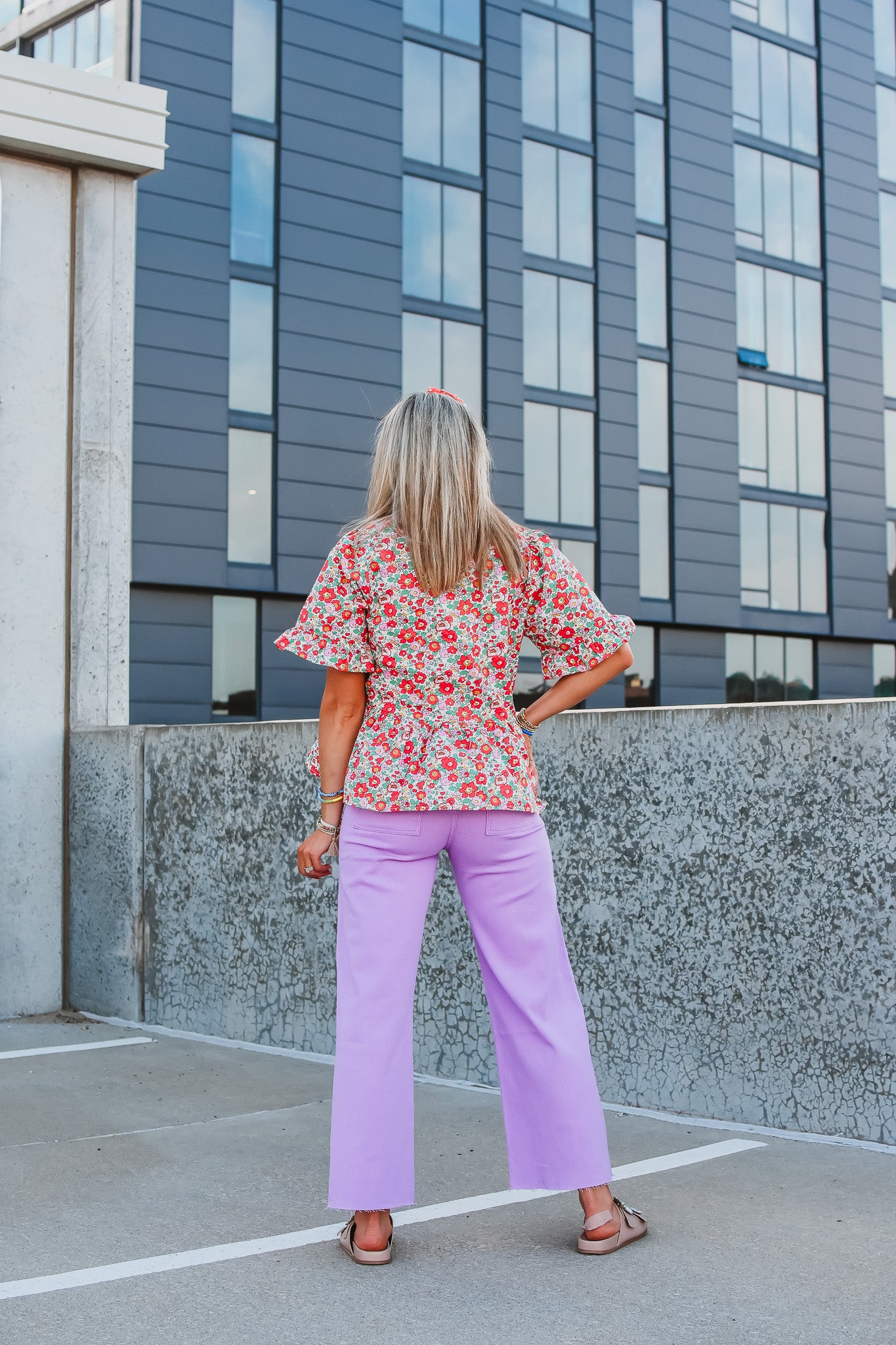 Perry Wide Leg Denim in Lilac