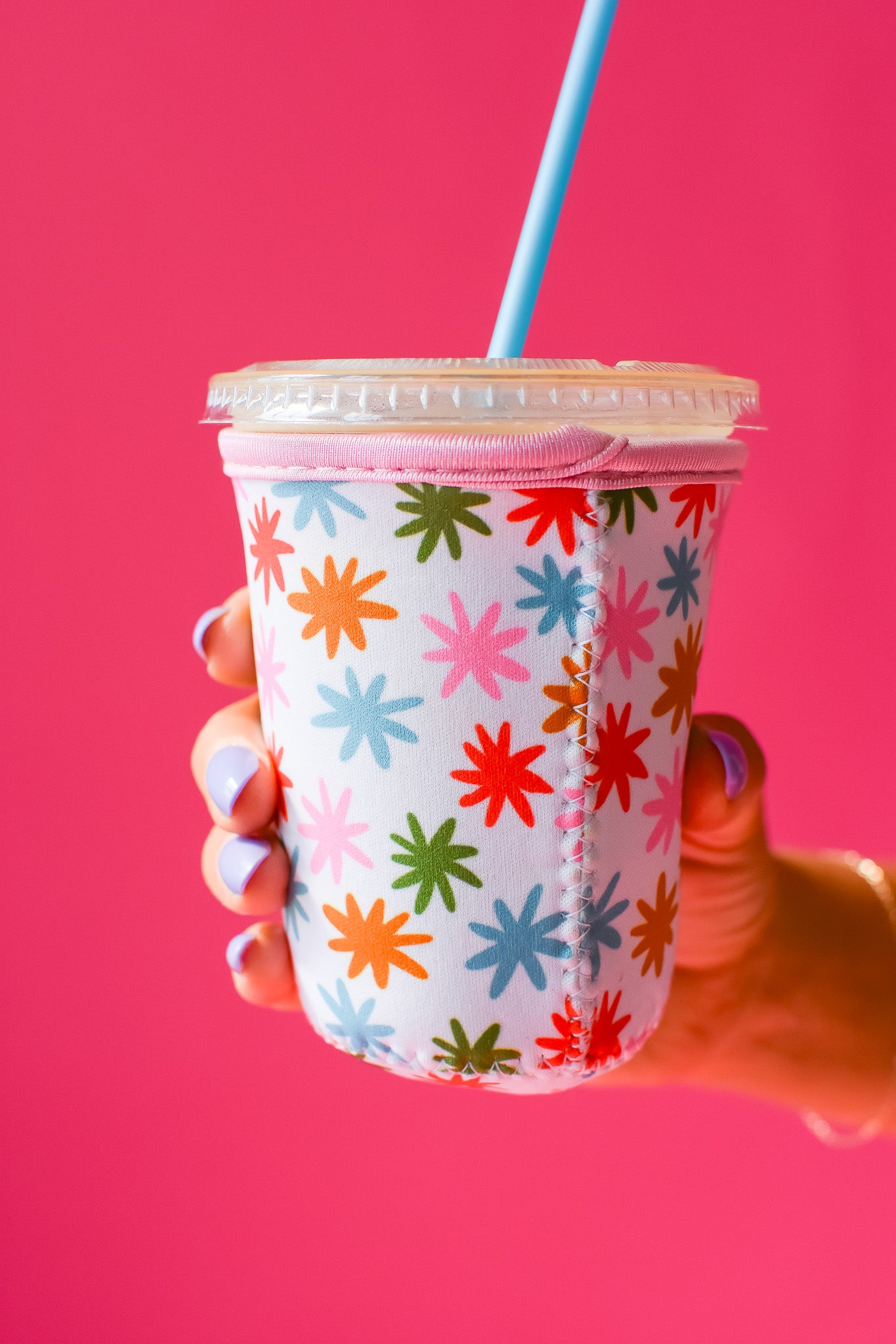 Coffee Sleeve 16 oz - Rainbow Stars