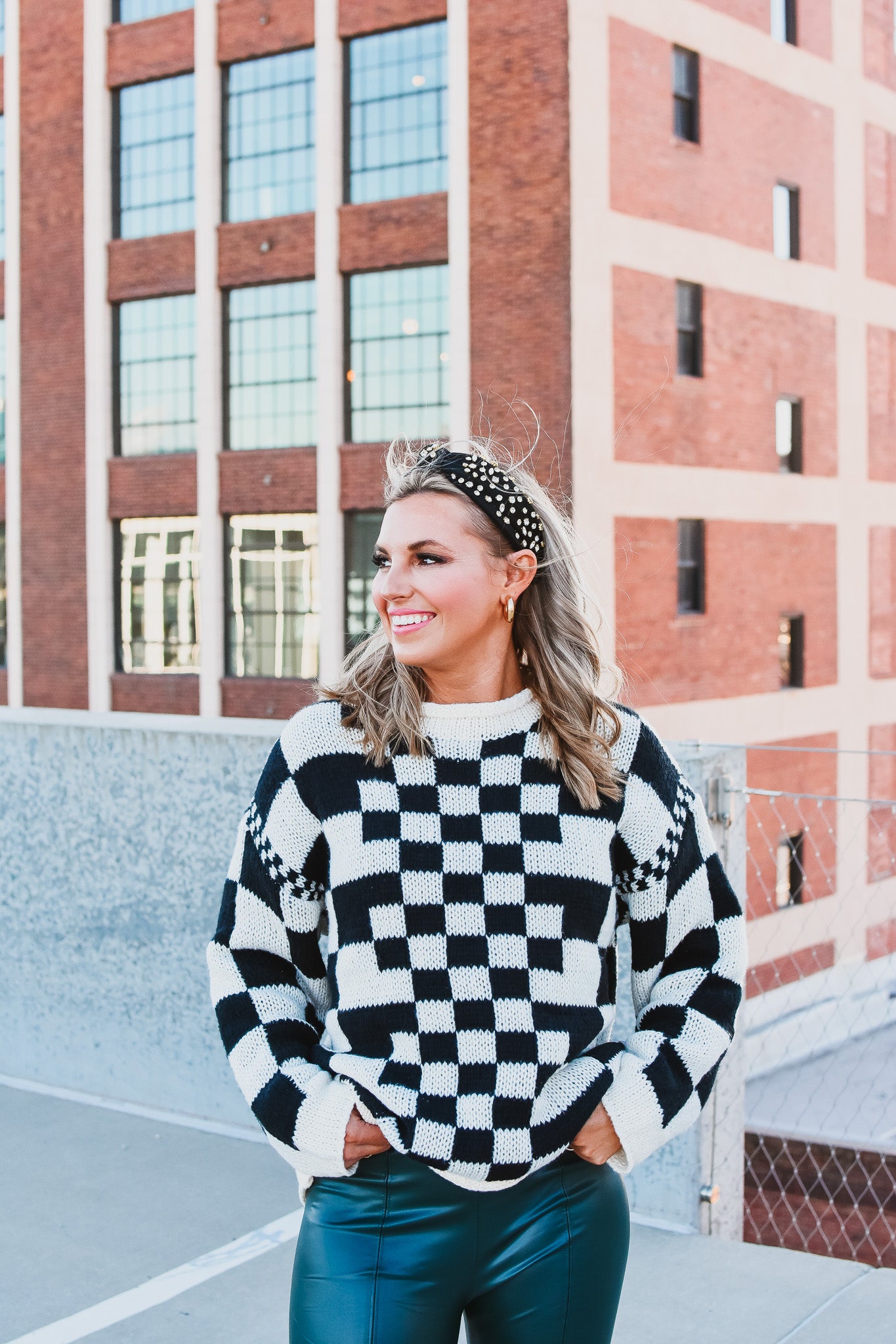 Georgia Checkered Sweater
