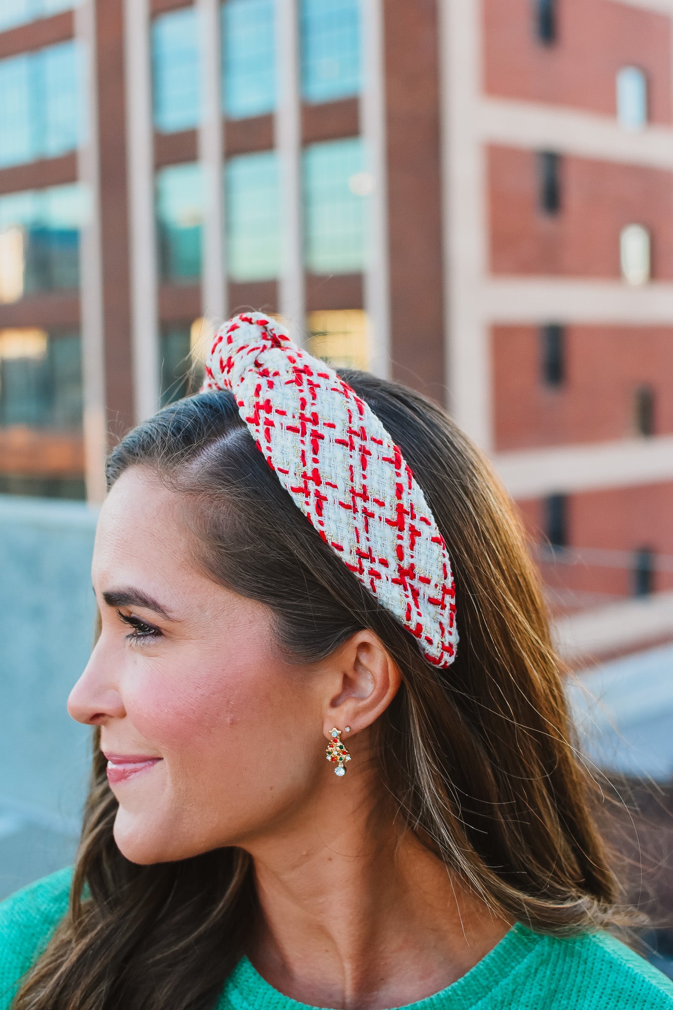 Red and White Tweed Headband - RESTOCK