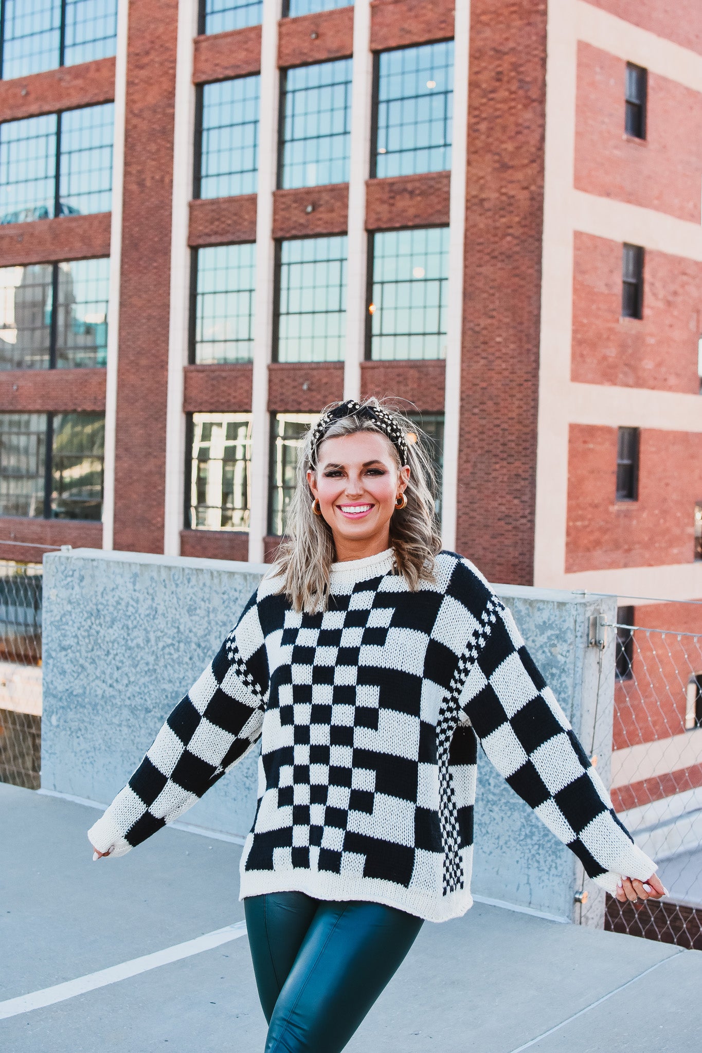 Georgia Checkered Sweater