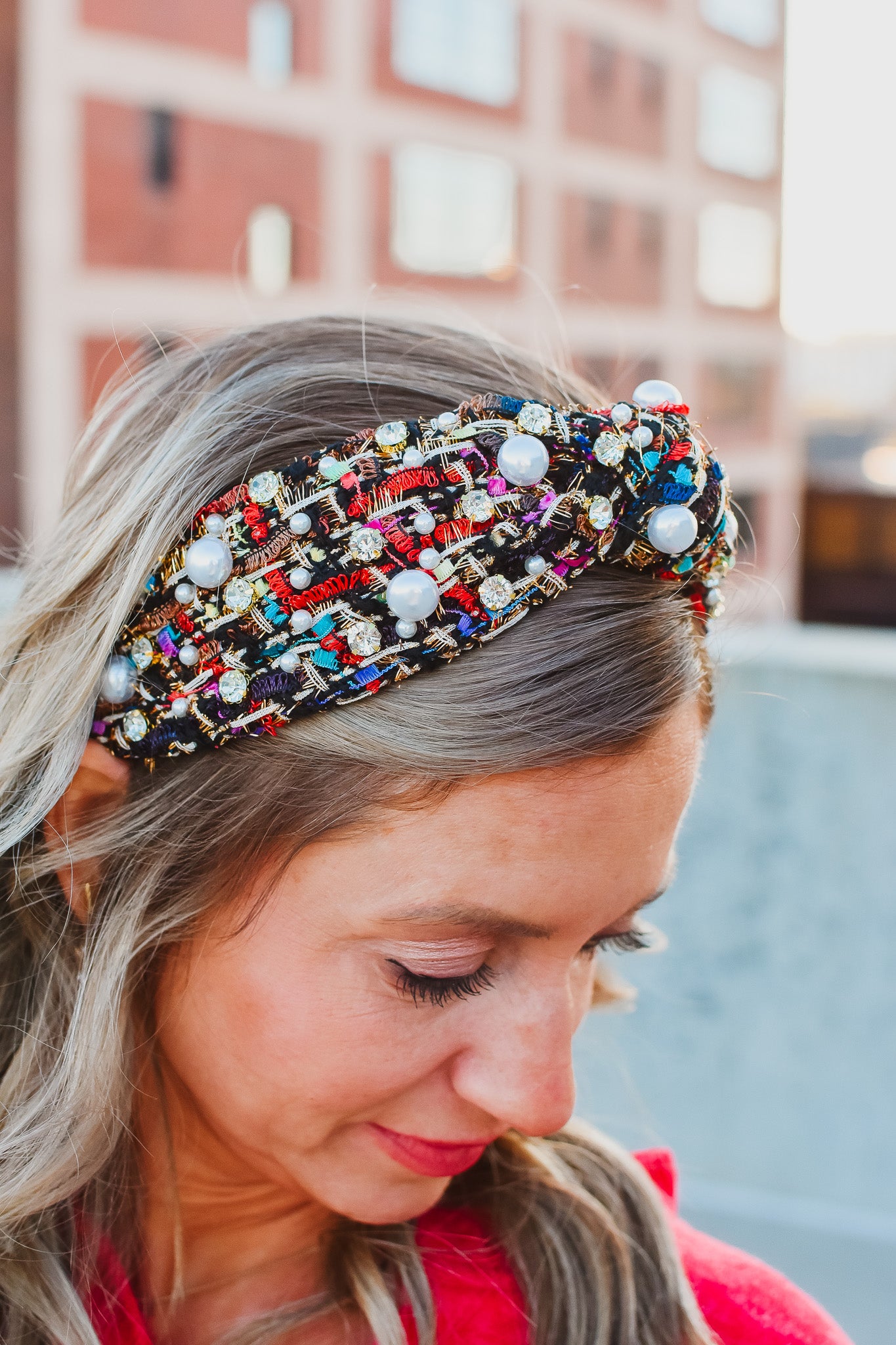 Multi Colored Tweed Headband - RESTOCK