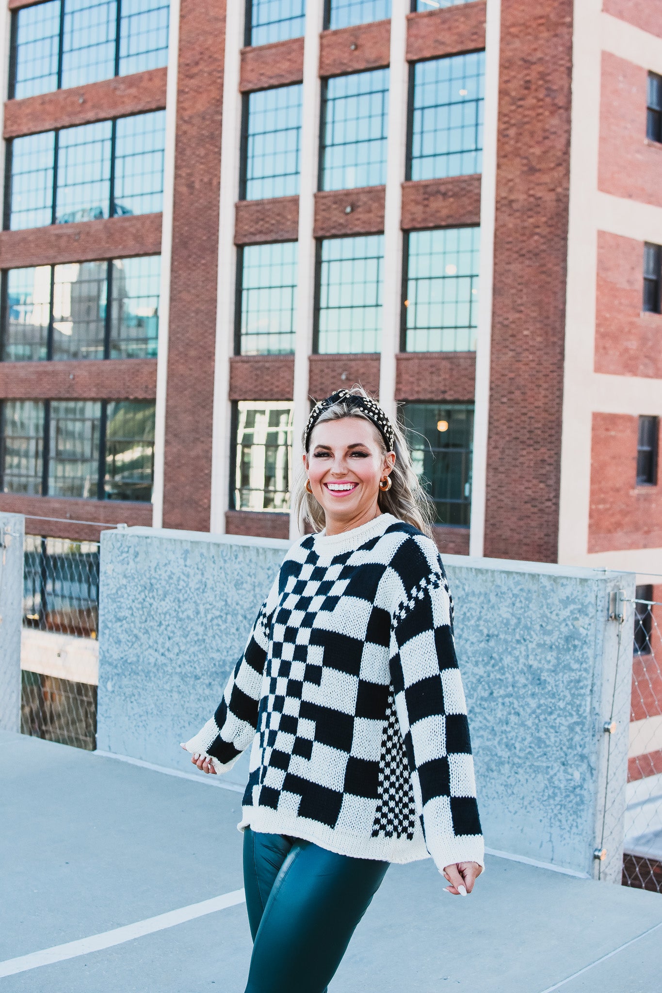 Georgia Checkered Sweater