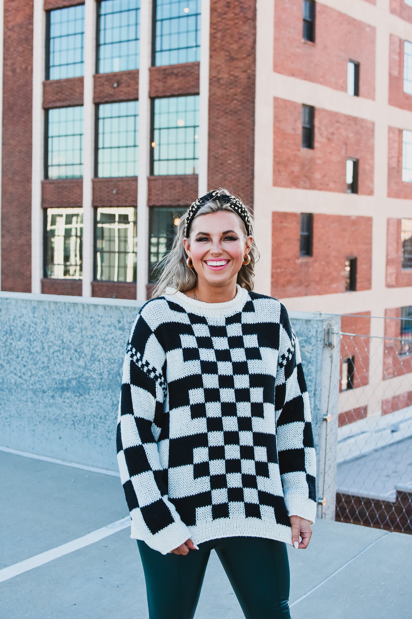 Georgia Checkered Sweater