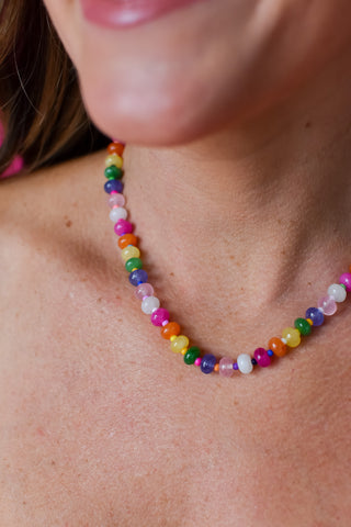 Rainbow Necklace Luxe - Love Gemstone