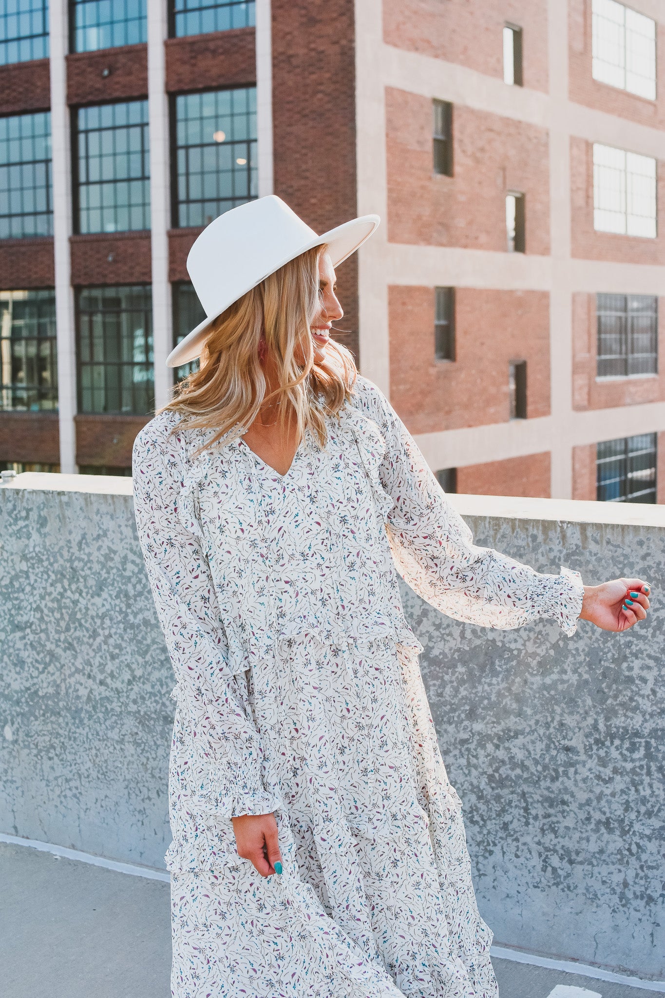 Abbey Floral Midi Dress