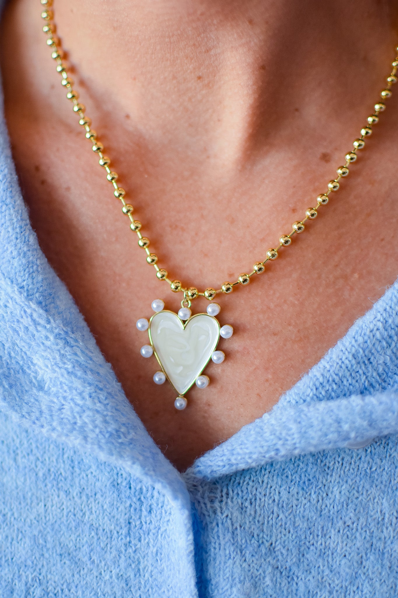 Heart of Pearls Necklace - RESTOCK