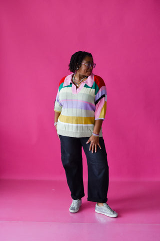 Kelsie Multi Colored Stripe Sweater