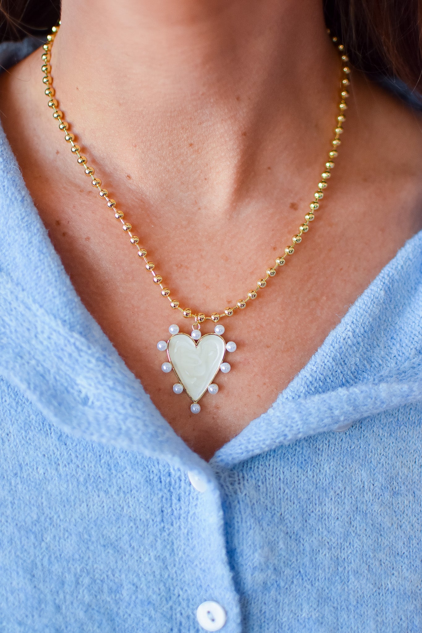 Heart of Pearls Necklace - RESTOCK