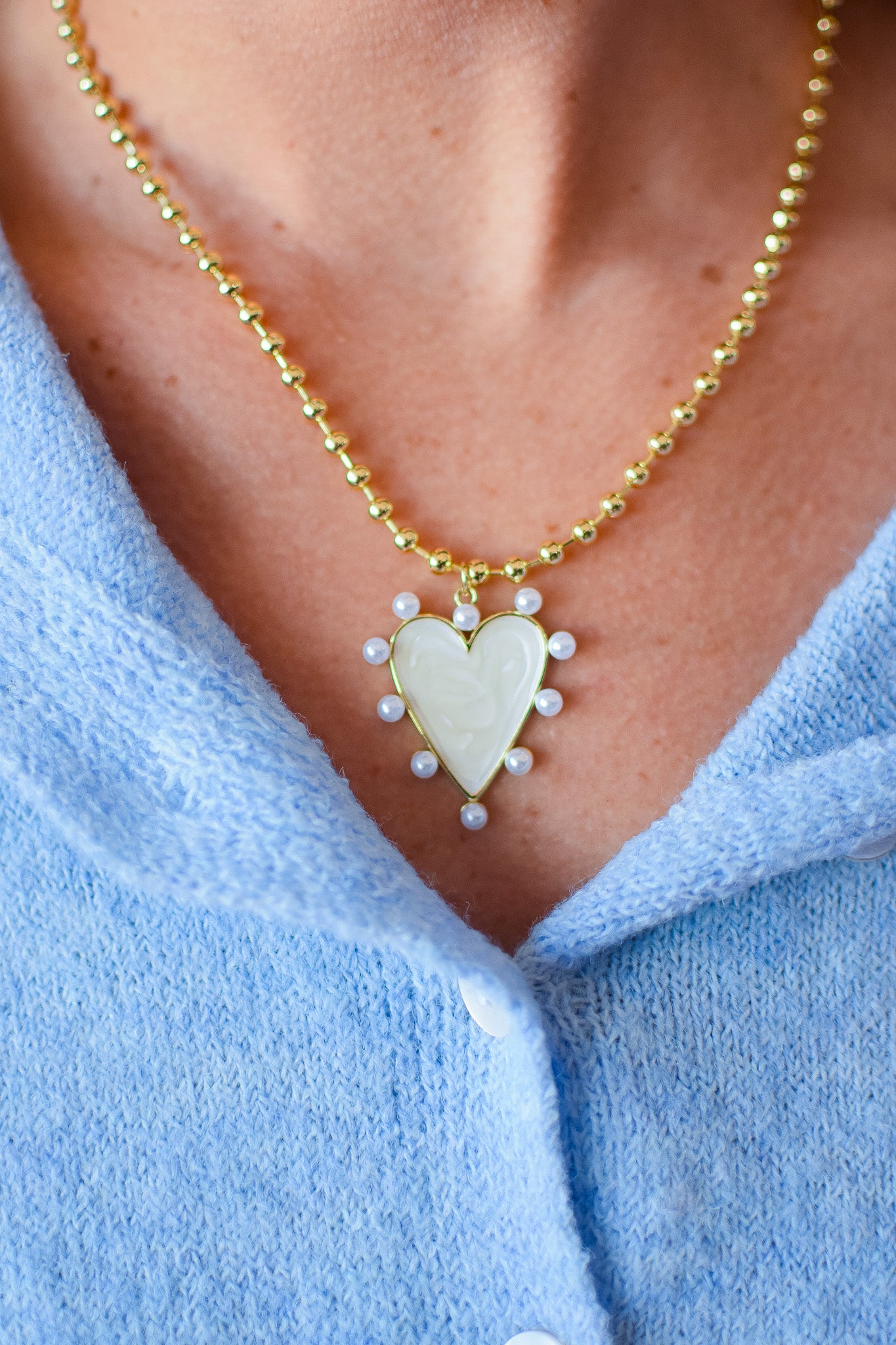 Heart of Pearls Necklace - RESTOCK
