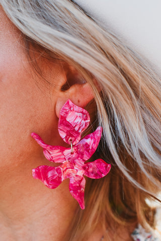 Flora Earrings - Pearlized Pink RESTOCK