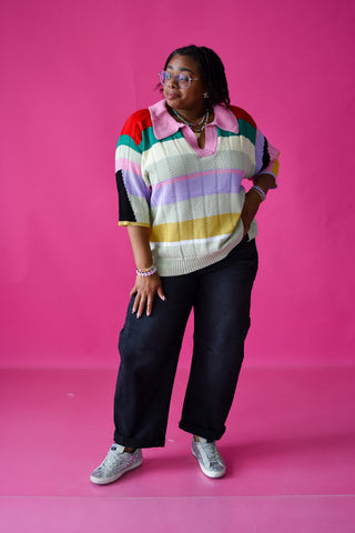 Kelsie Multi Colored Stripe Sweater