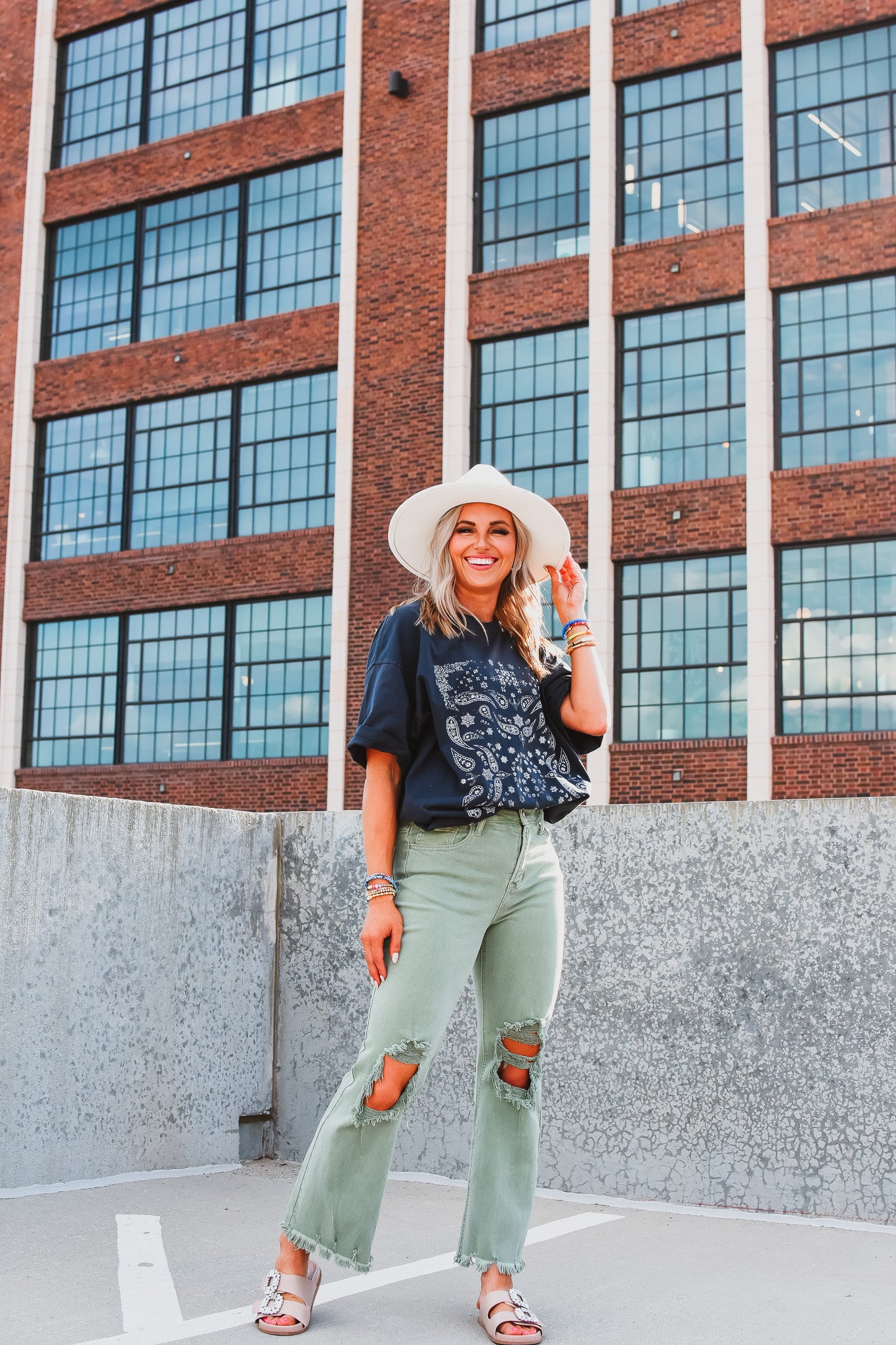 Paisley Oversized Graphic Tee