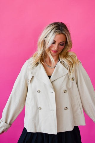Elizabeth Cropped Trench Jacket
