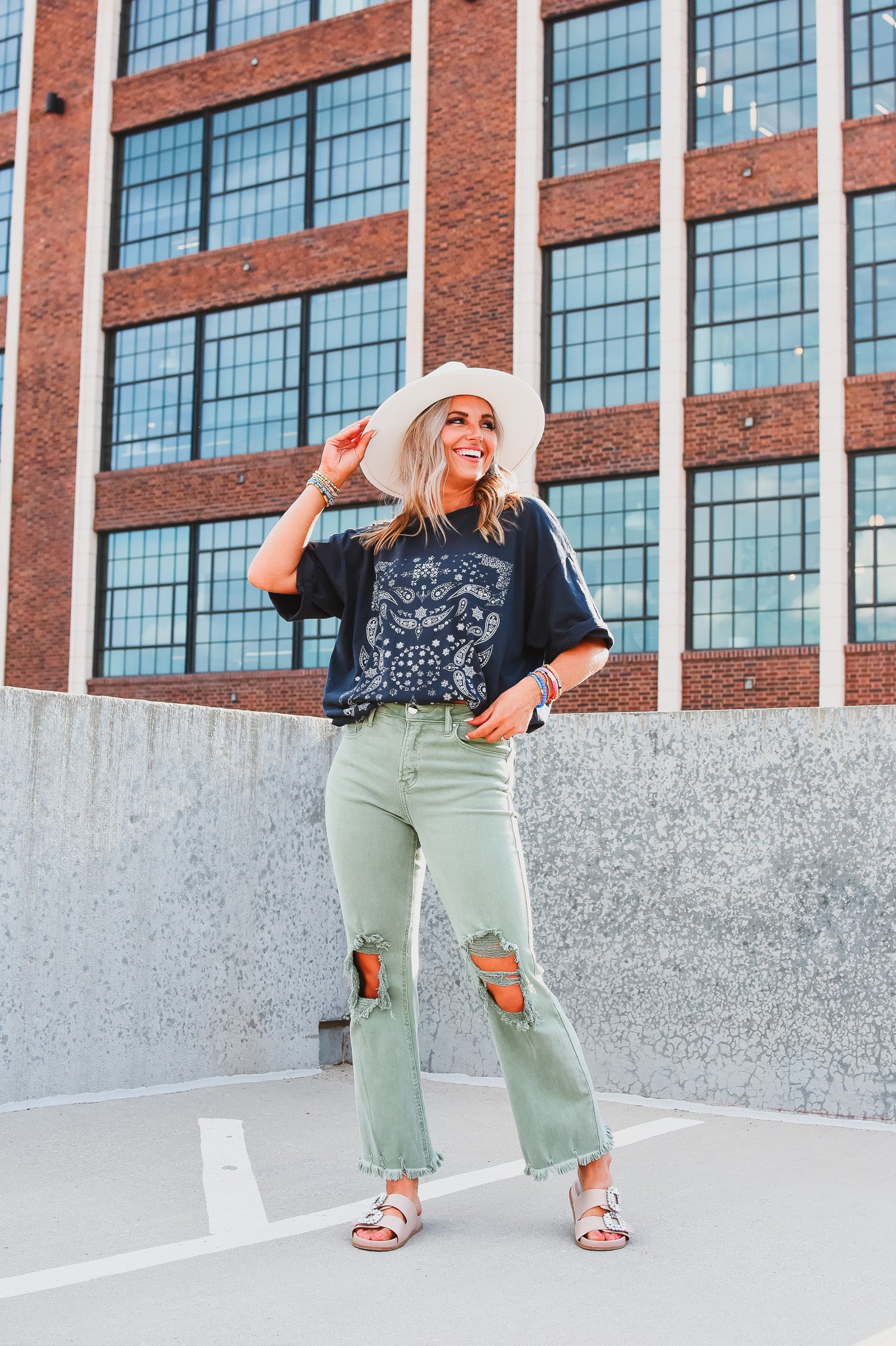 Paisley Oversized Graphic Tee