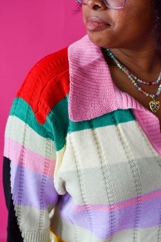 Kelsie Multi Colored Stripe Sweater