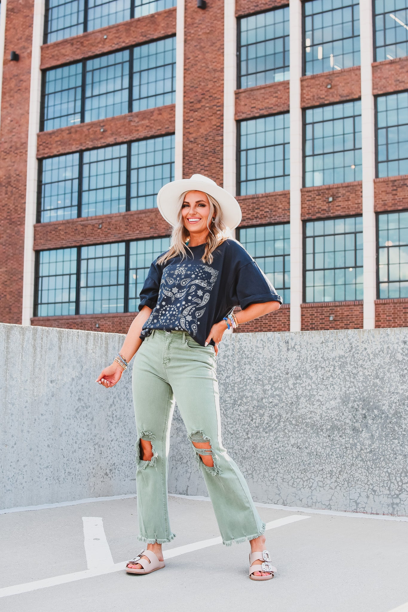 Paisley Oversized Graphic Tee