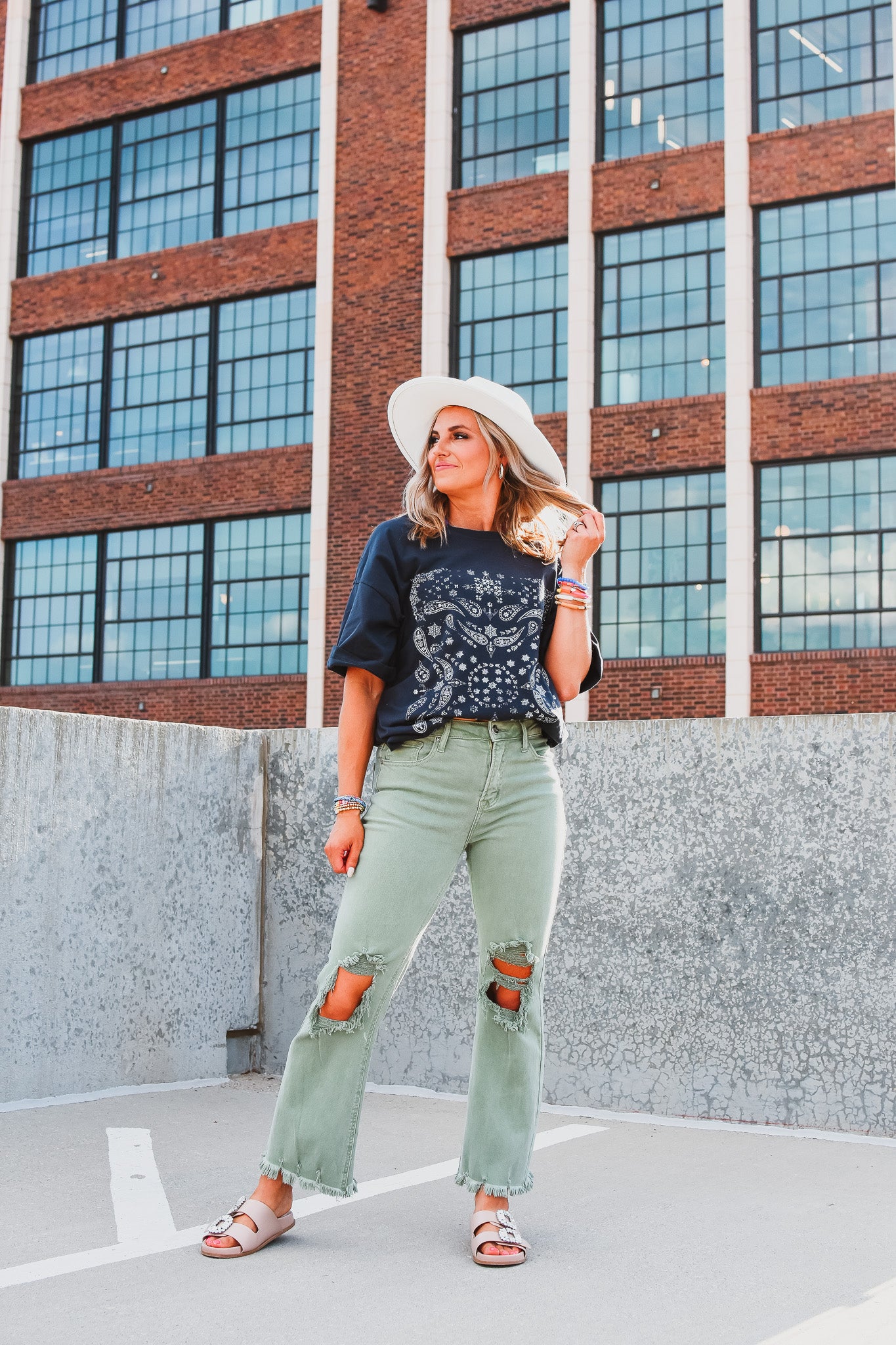 Paisley Oversized Graphic Tee