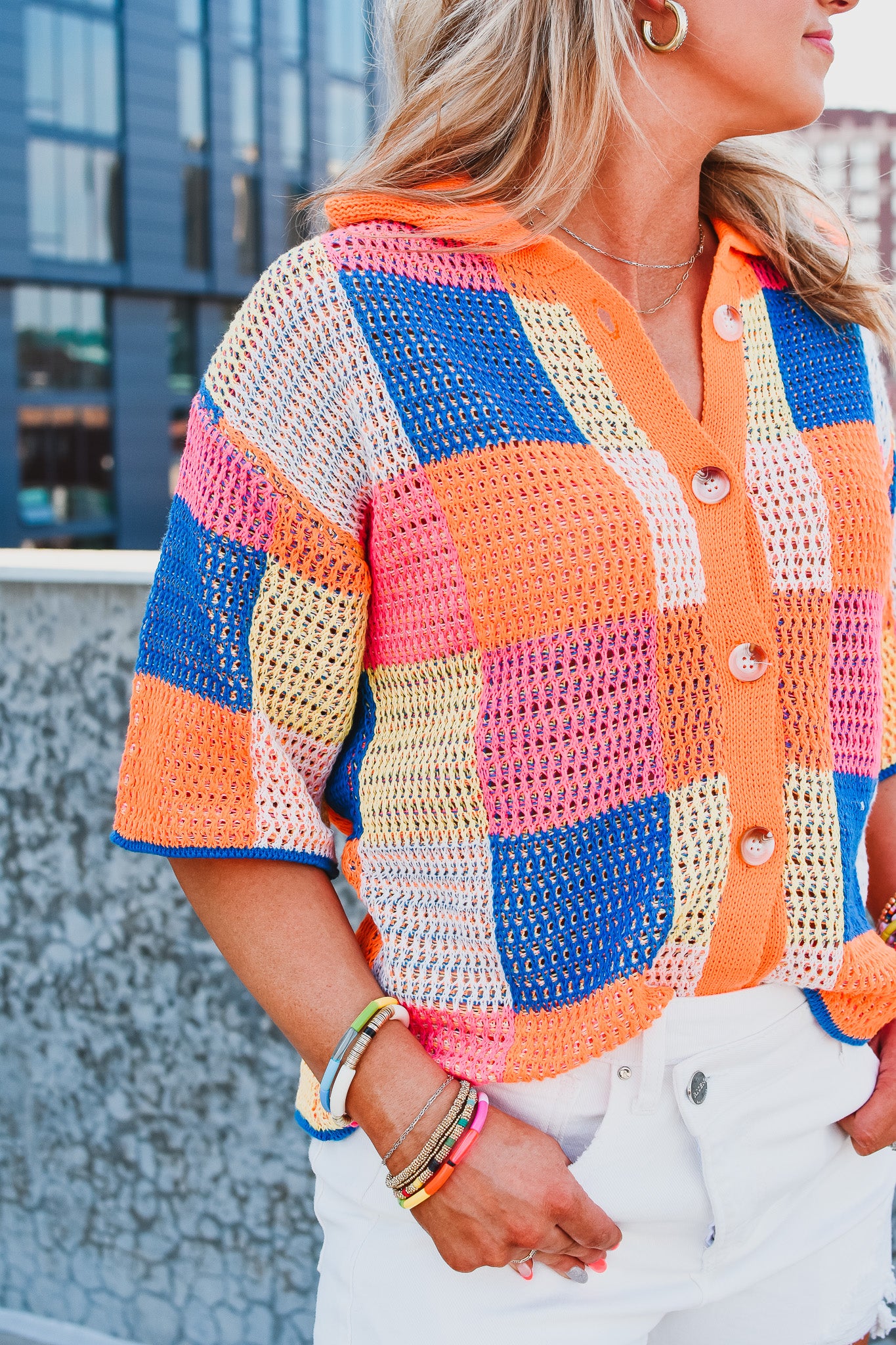 Kinley Patchwork Summer Sweater